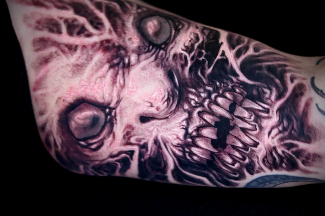 Tattoo by @blaggy__black — dark_realism