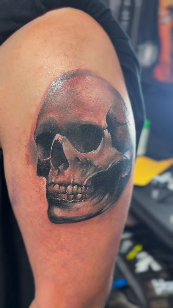 Tattoo by @artjunkiedc — realism, black_and_grey