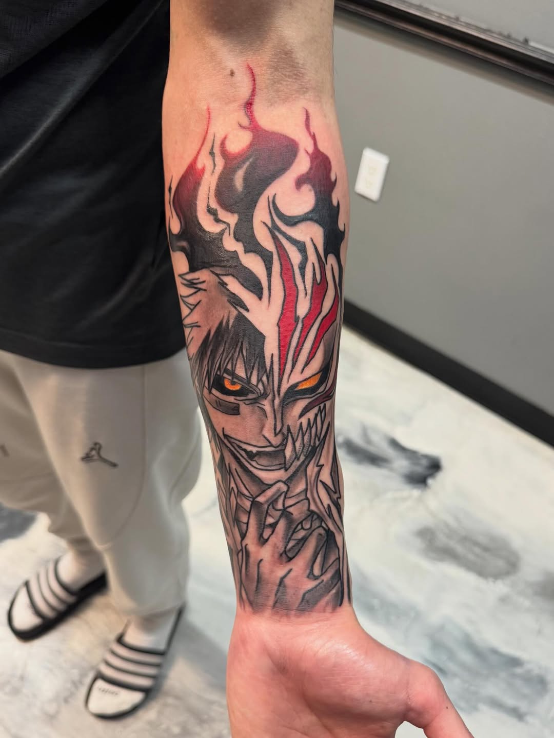 Tattoo by @inkfromanthony β anime, black_and_grey