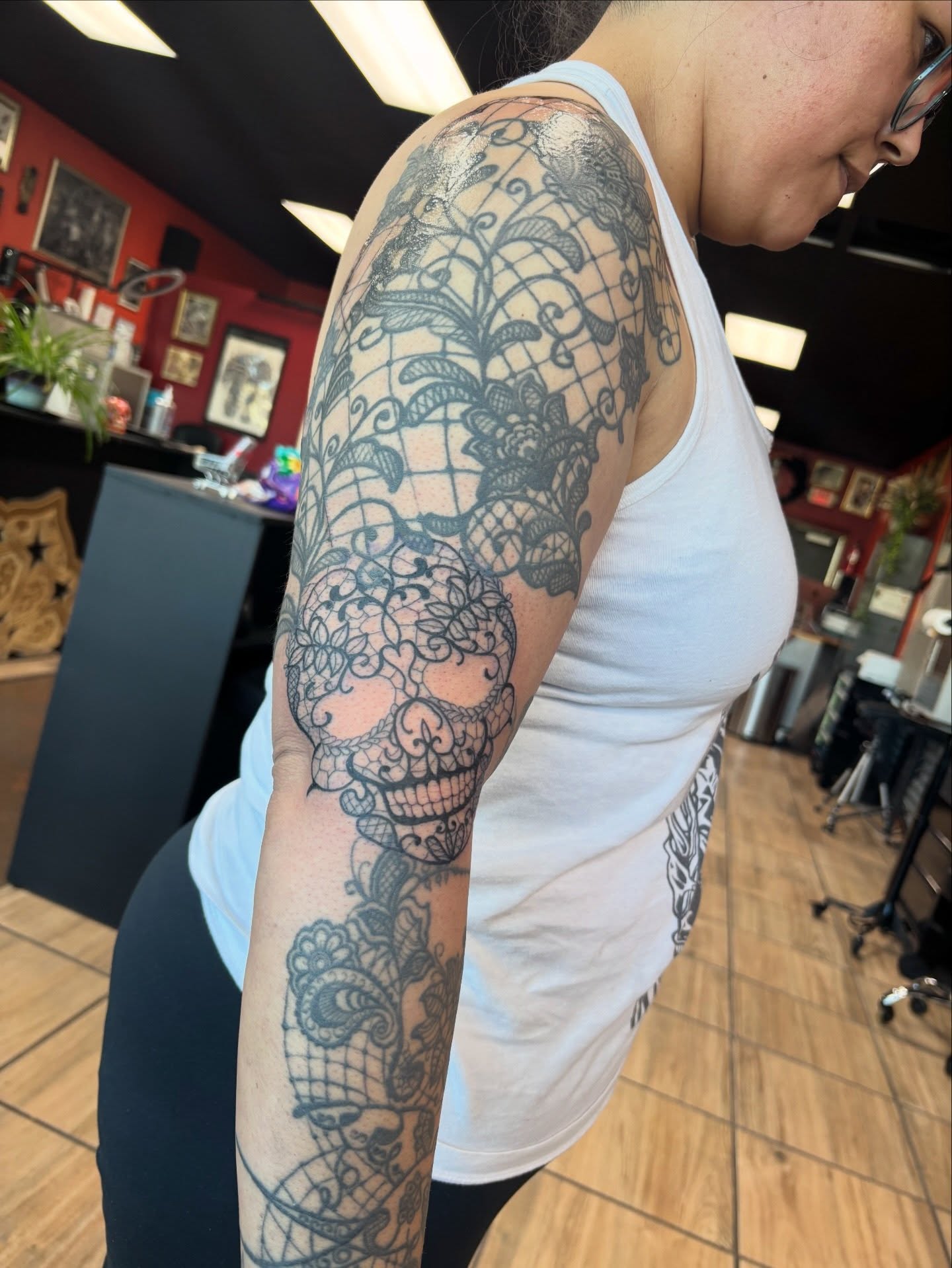 Tattoo by @blkndrose — black_and_grey, ornamental