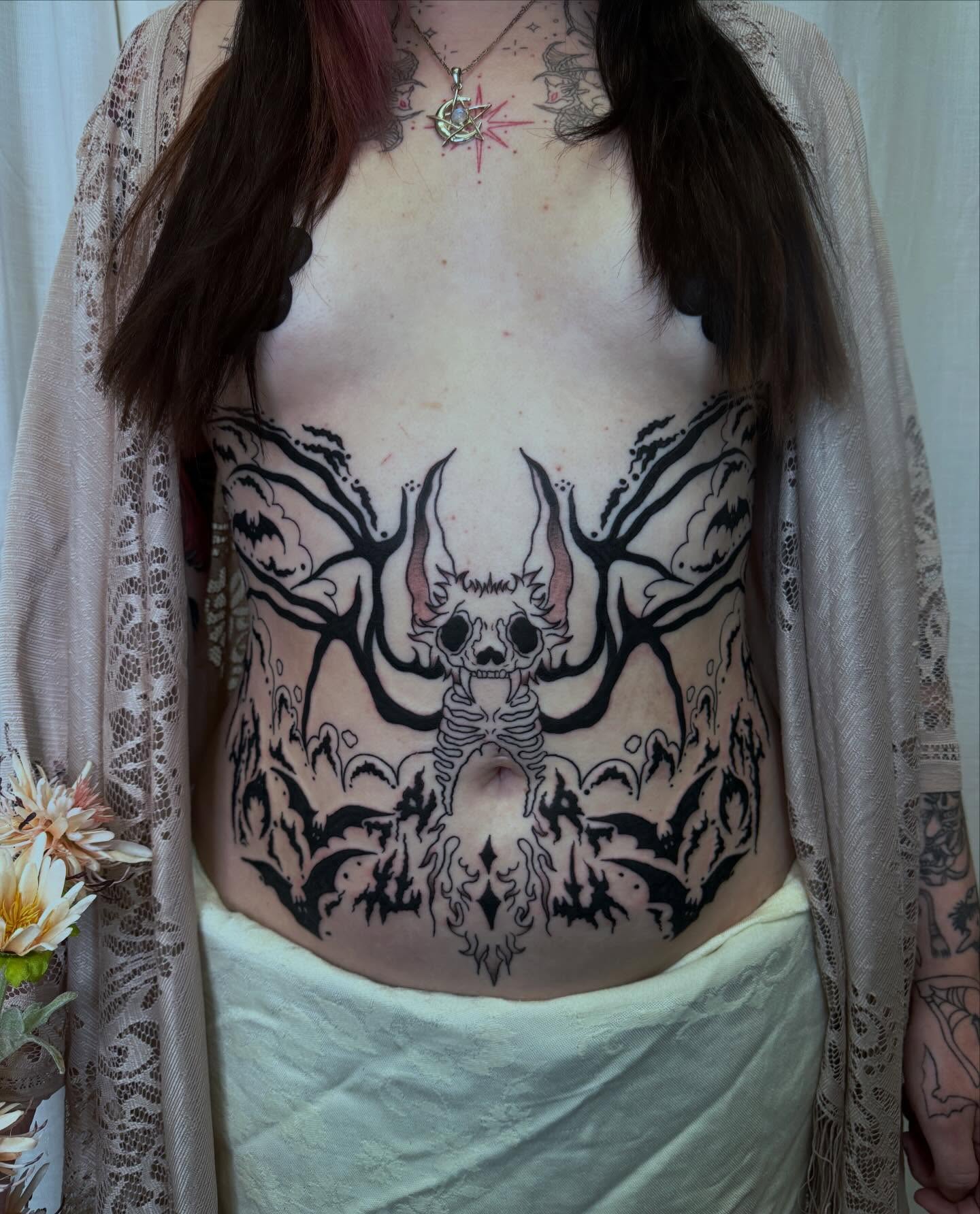 Tattoo by @skittykittykitty — black_and_grey