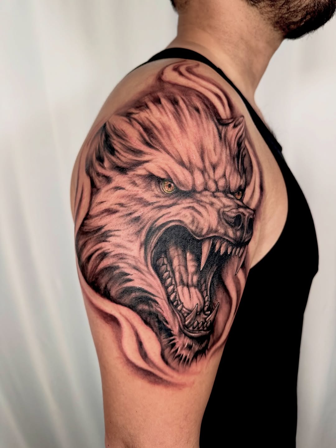 Tattoo by @keithkustom — realism, black_and_grey