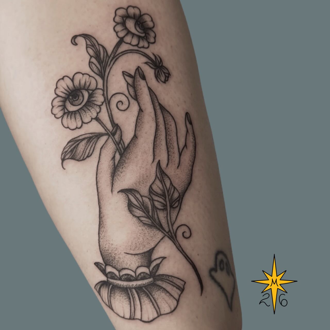 Tattoo by @maddstatts โ dotwork, black_and_grey