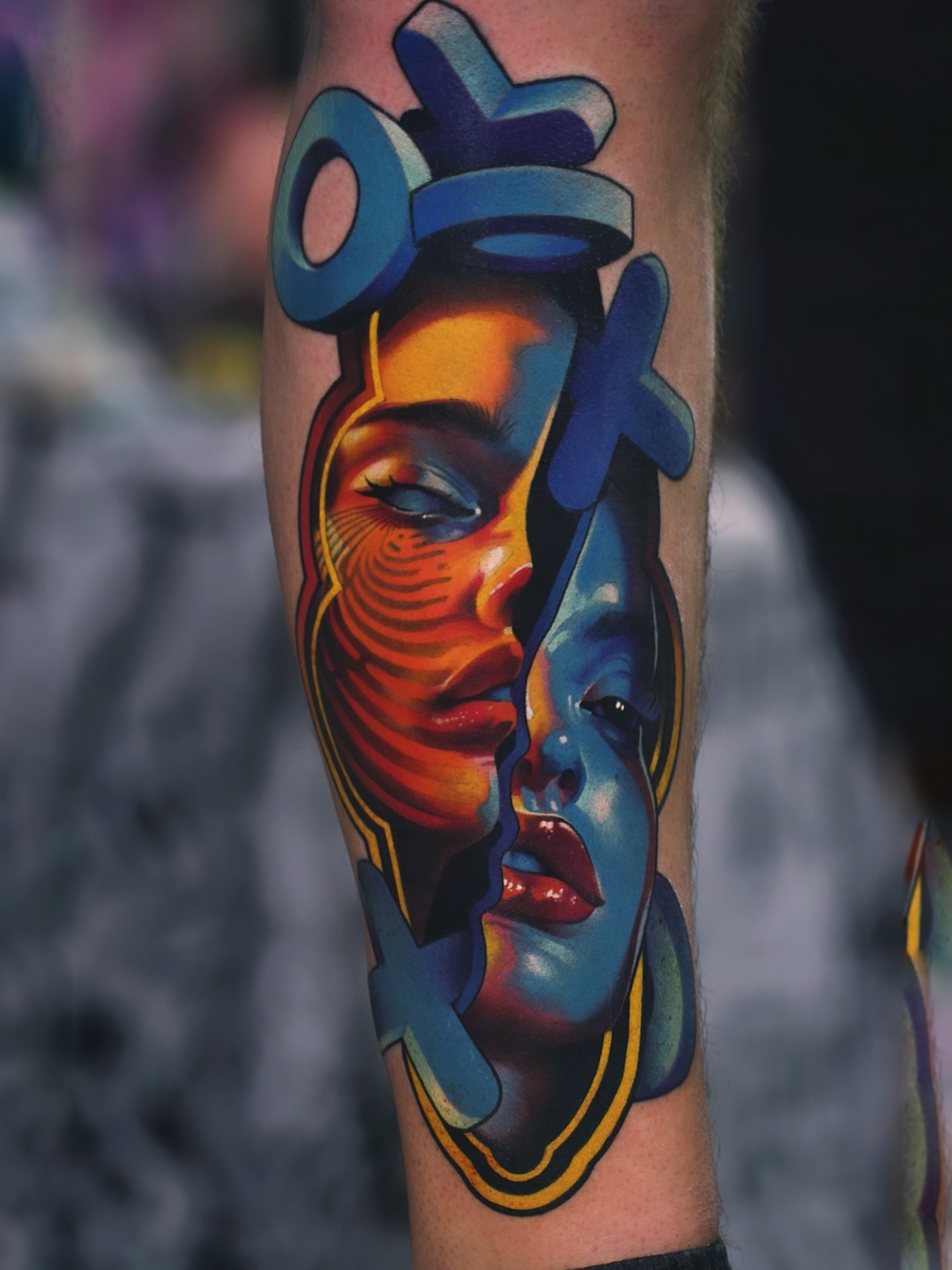Tattoo by @burtsbenis — geometric, illustrative