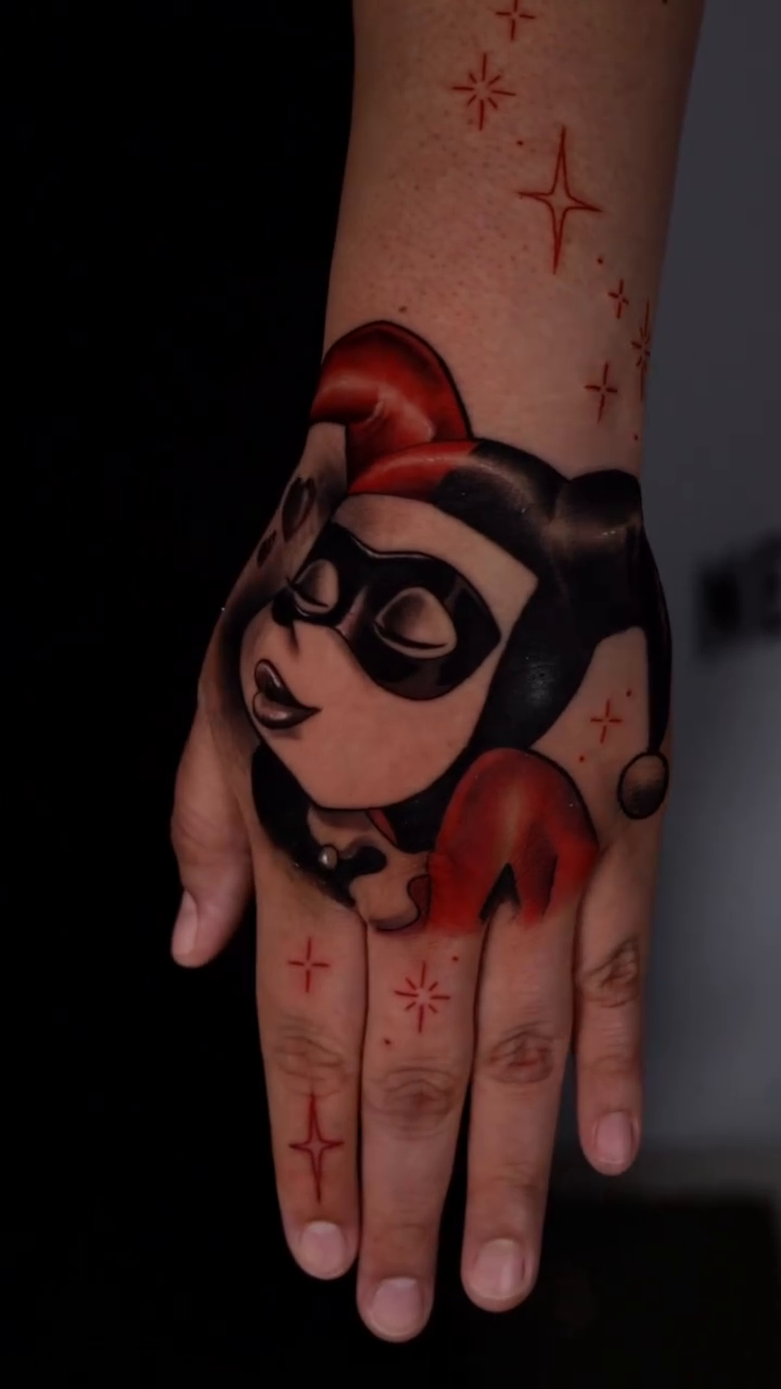 Harley Quinn new school tattoo by Anthony Maya