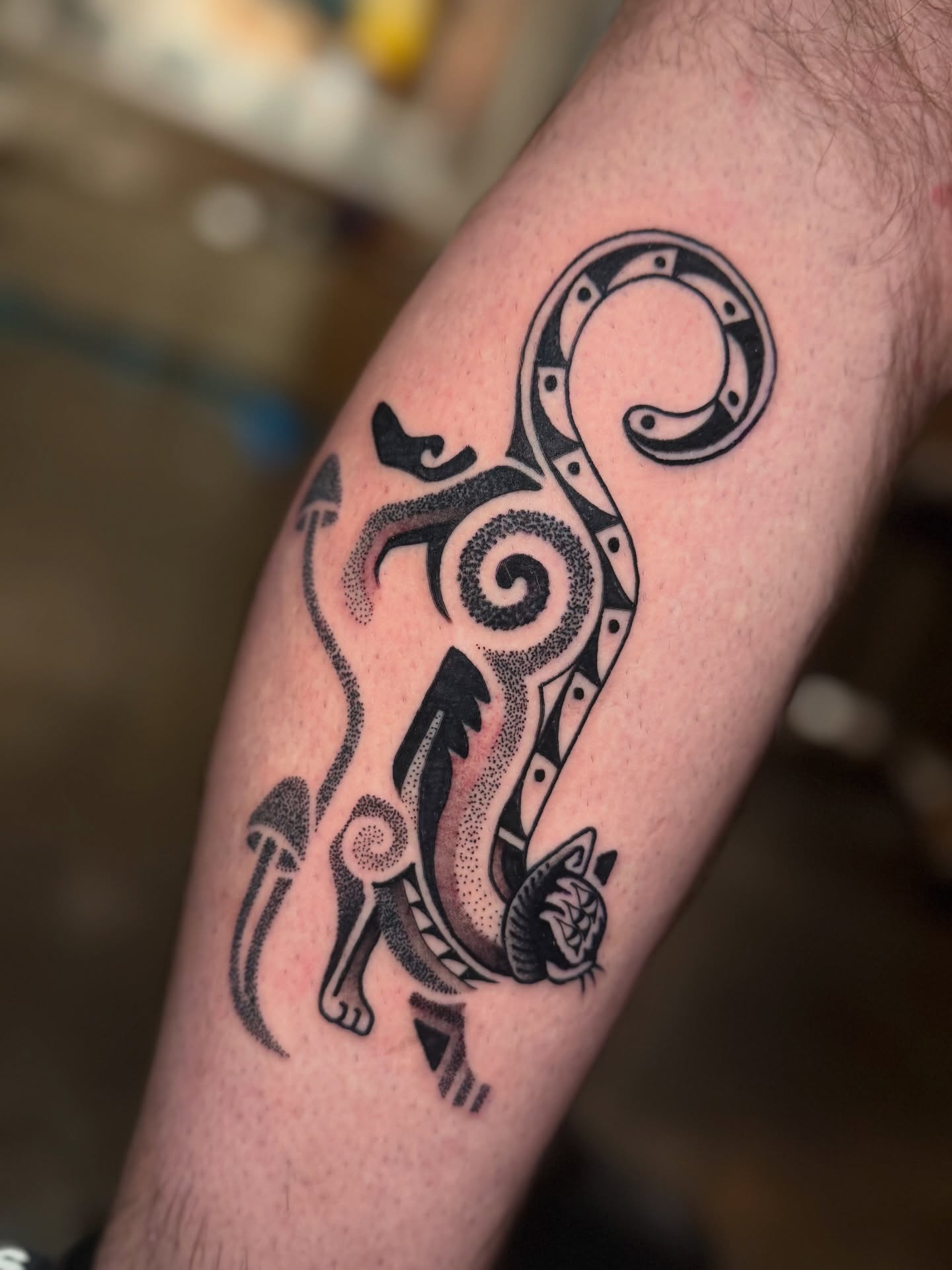 Tattoo by @london_on_the_tatts — dotwork, tribal