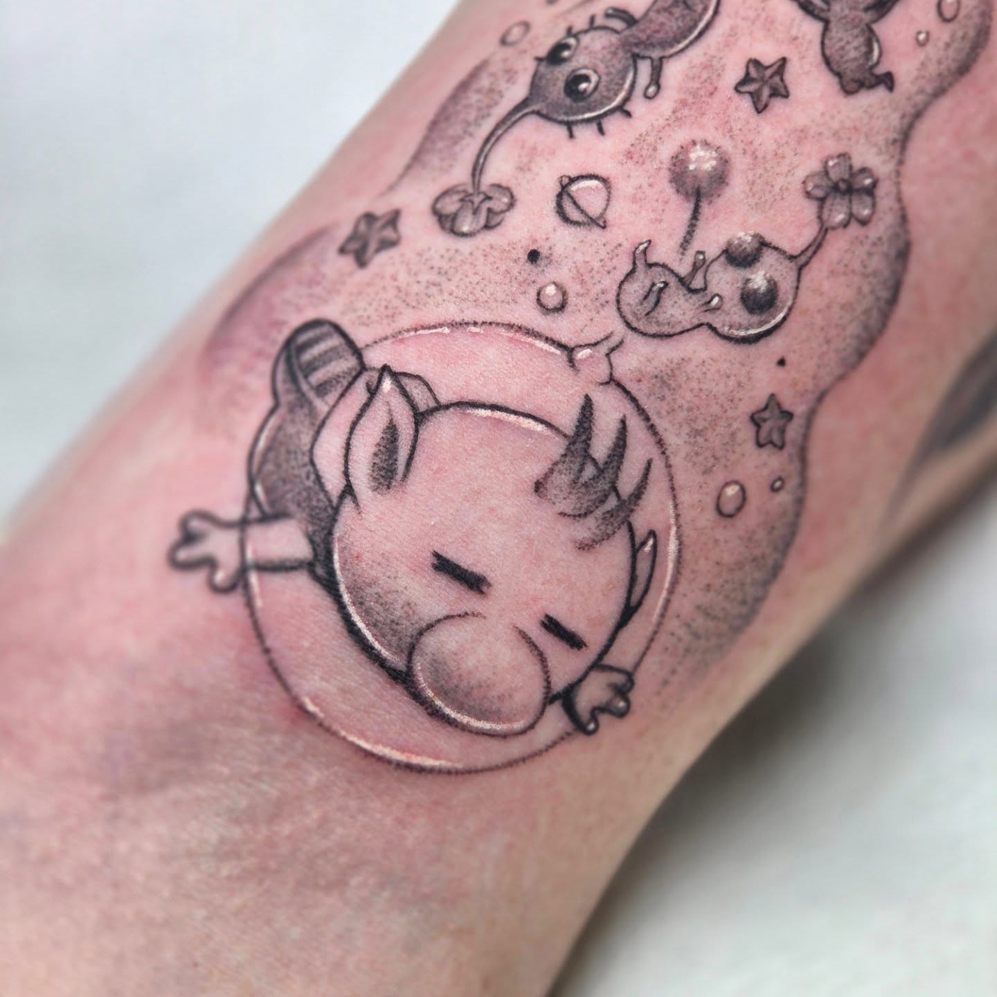 Tattoo by @janinks — dotwork, black_and_grey
