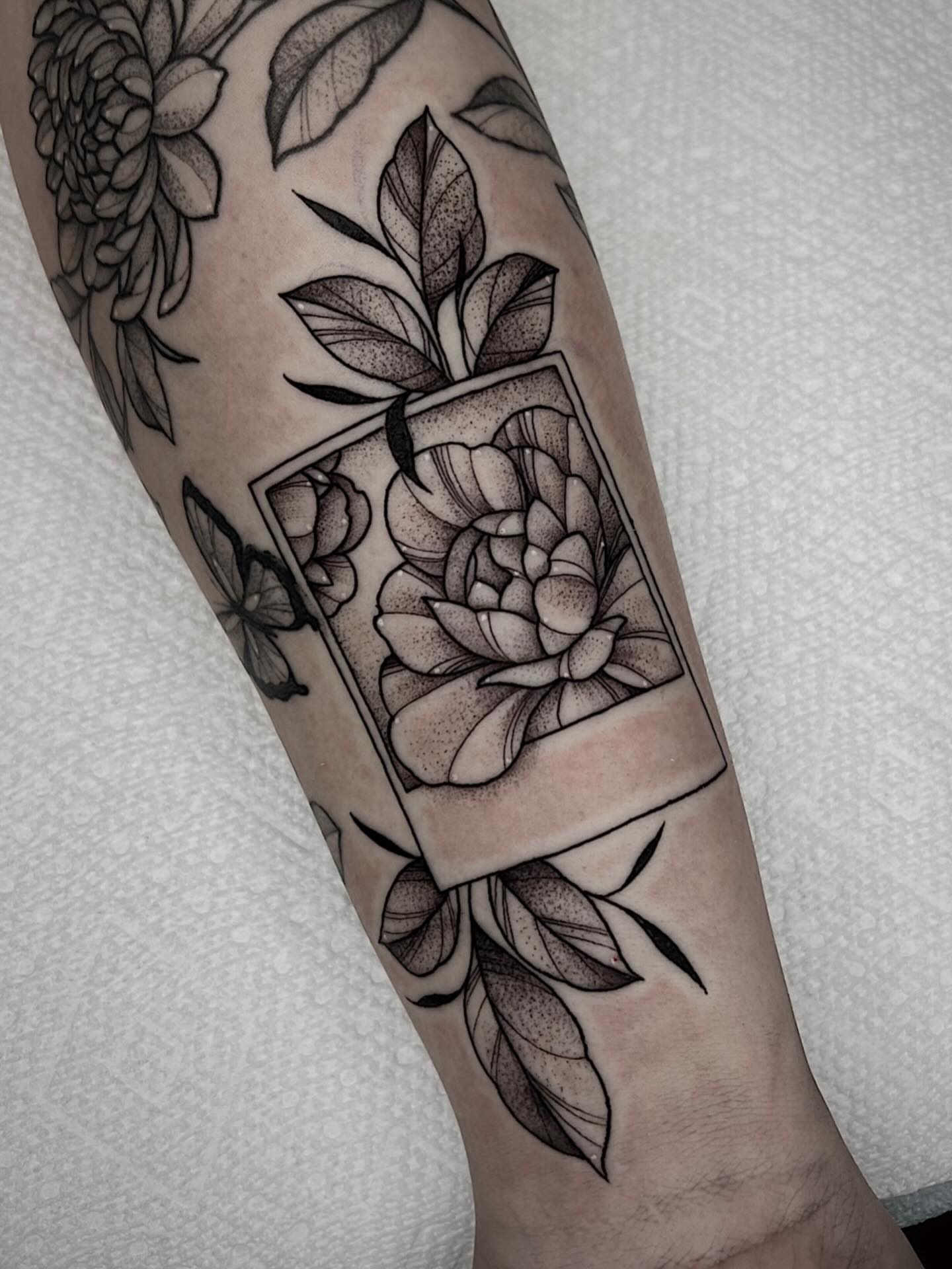 Tattoo by @brii.fletchtattoos β dotwork, black_and_grey