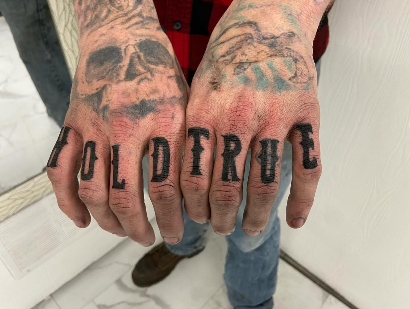 Lettering lettering script tattoo on the hand by Sophia