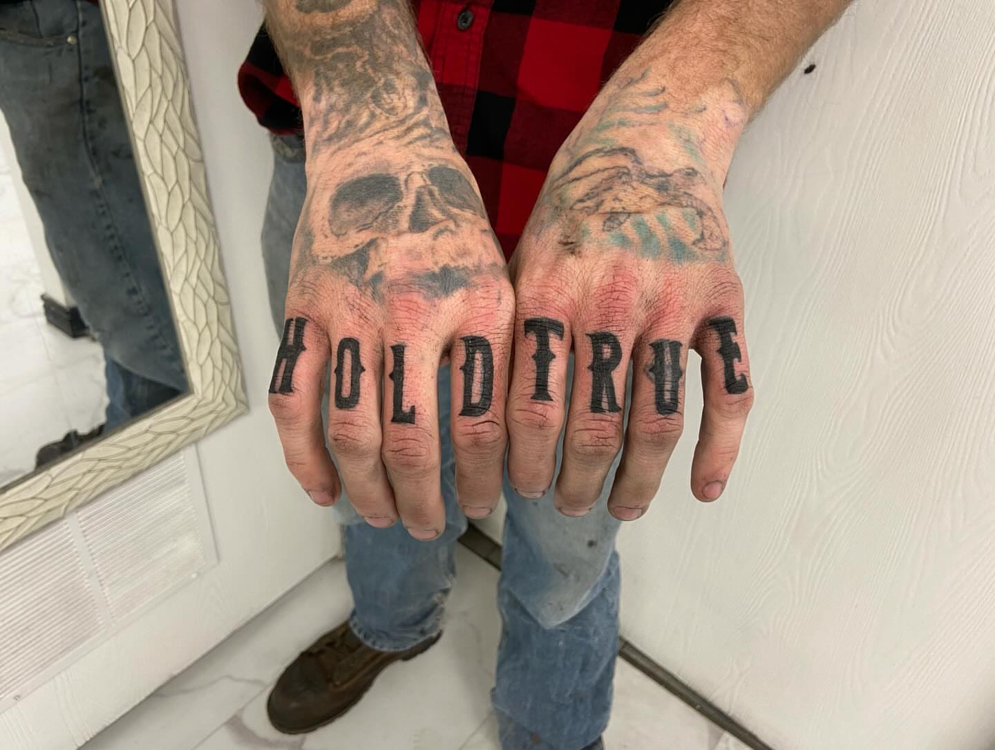 Lettering lettering script tattoo on the hand by Sophia