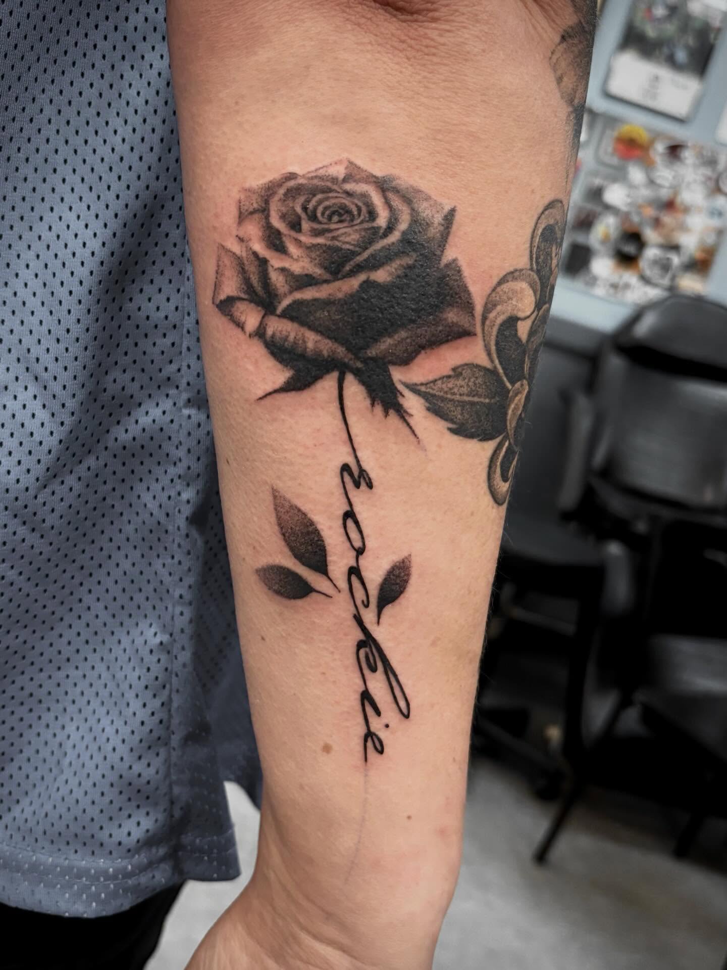 Tattoo by @justanothertattoo — black_and_grey, realism