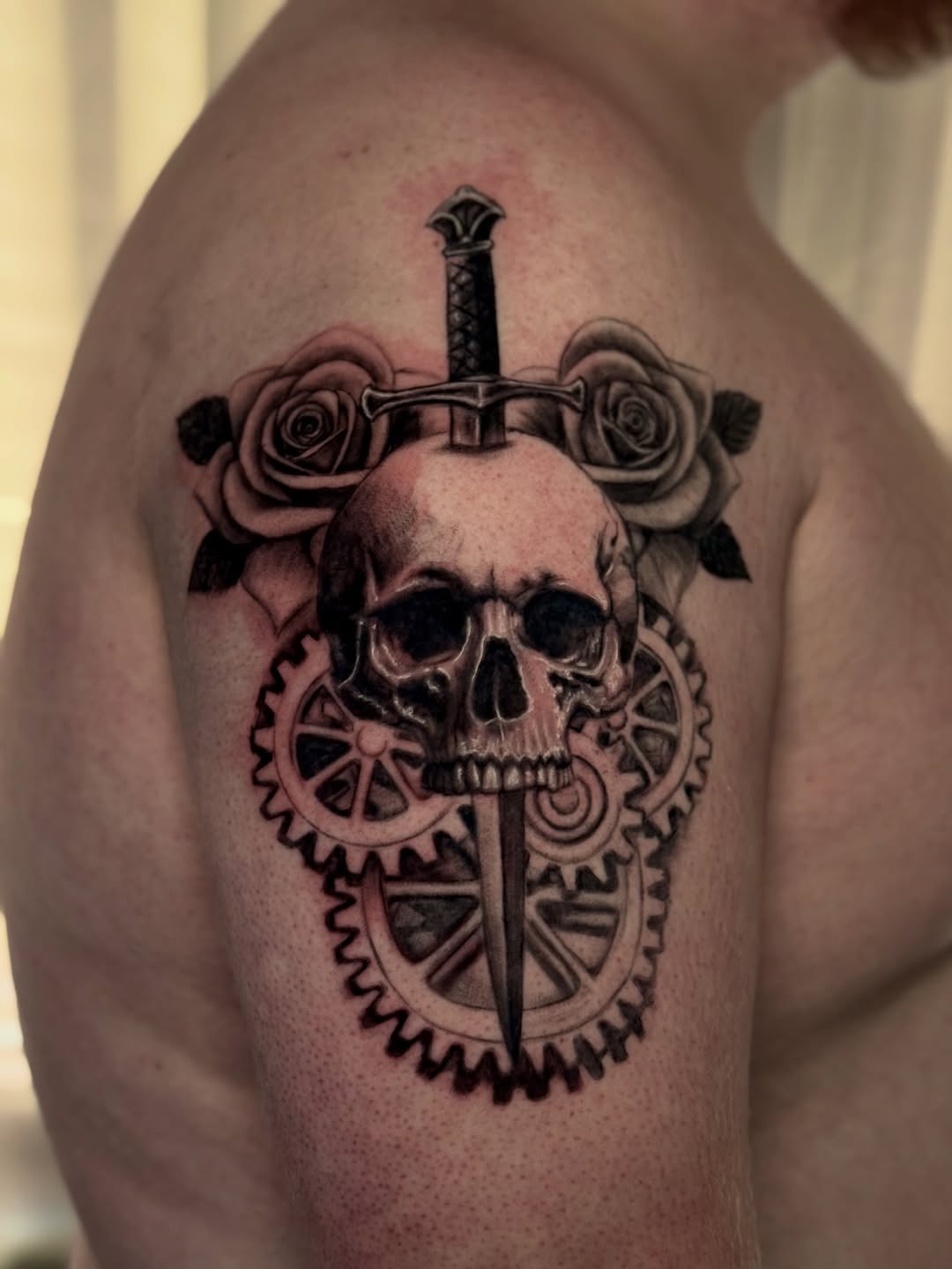 Tattoo by @luees___ — realism, black_and_grey