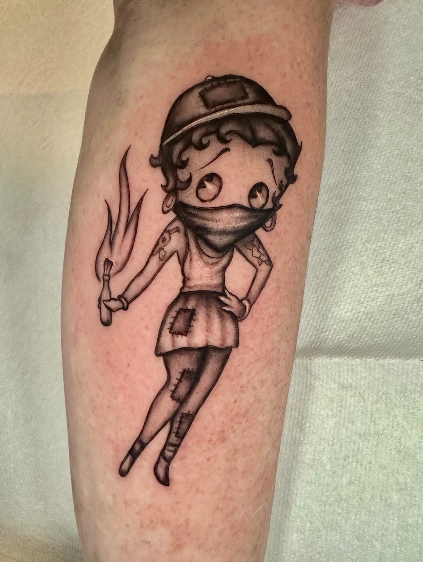 Tattoo by @feraleyes — black_and_grey