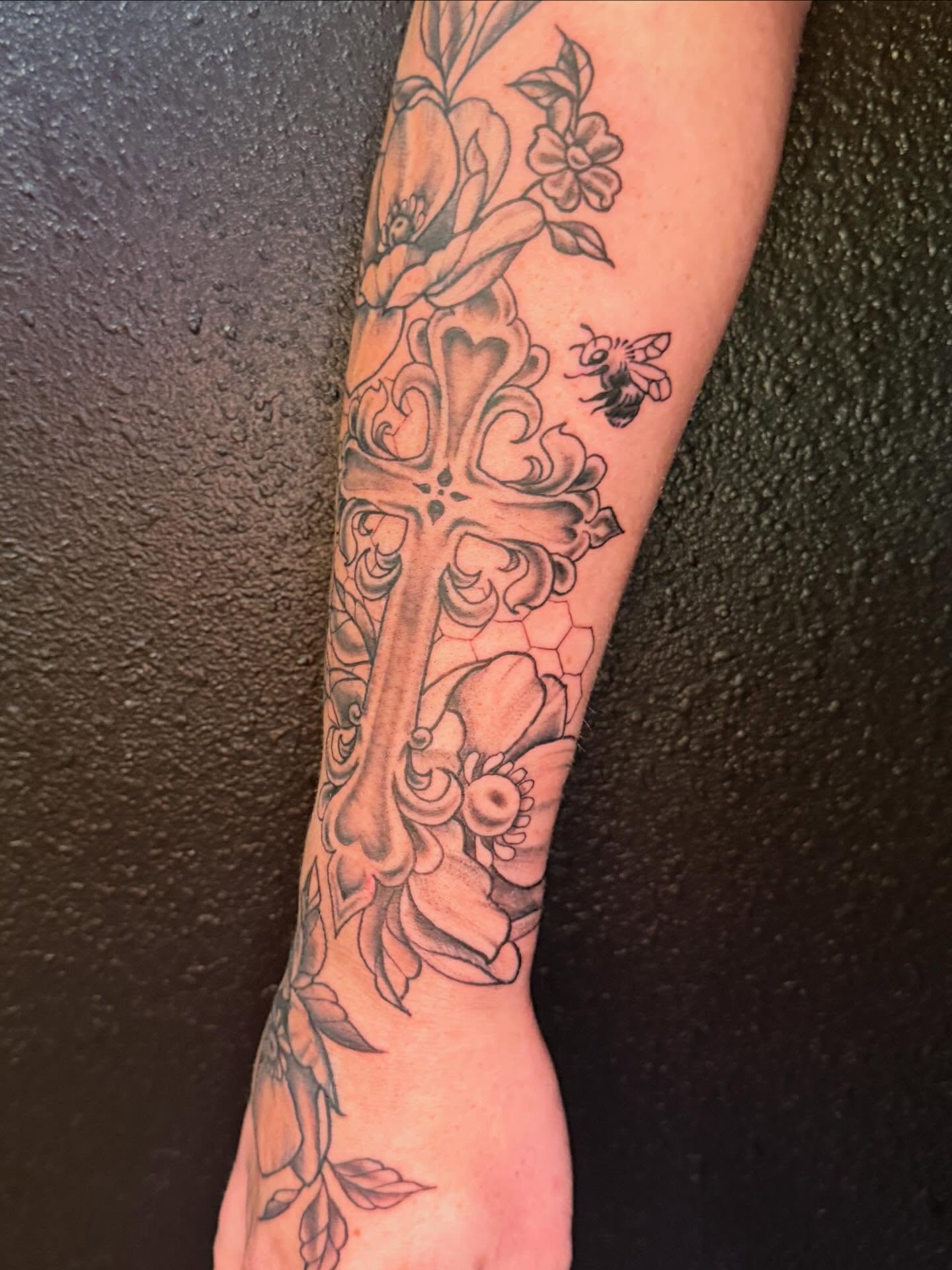 Tattoo by @samanthahouston_art — black_and_grey, ornamental