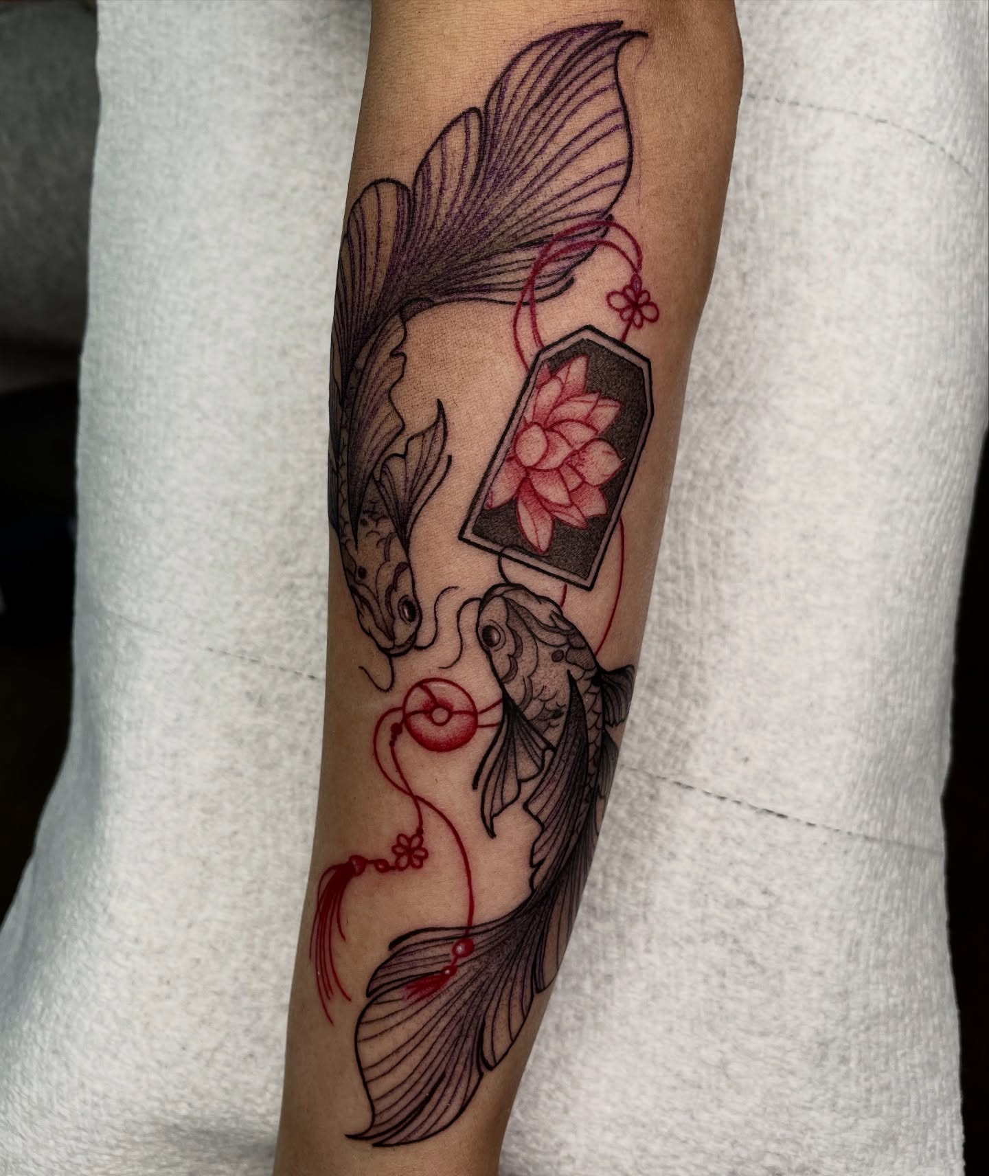 Tattoo by @sillylittleduck — american_traditional, dotwork