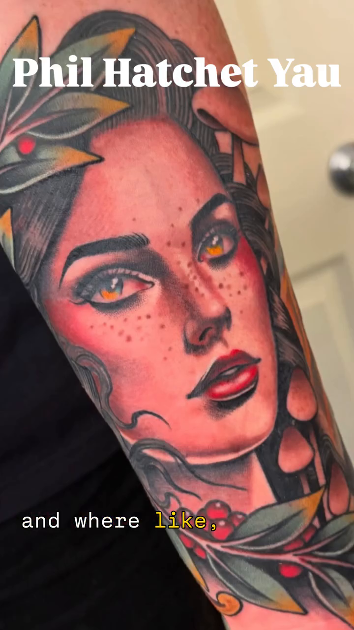 Woman with flowers neo-traditional tattoo by ๐ป๐๐๐ ๐ณ๐๐๐๐๐๐ ๐๐๐
