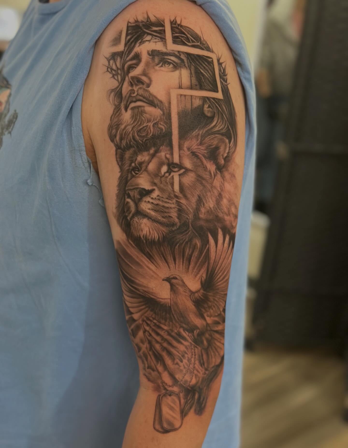Tattoo by @tattoosbyteddi — realism, black_and_grey