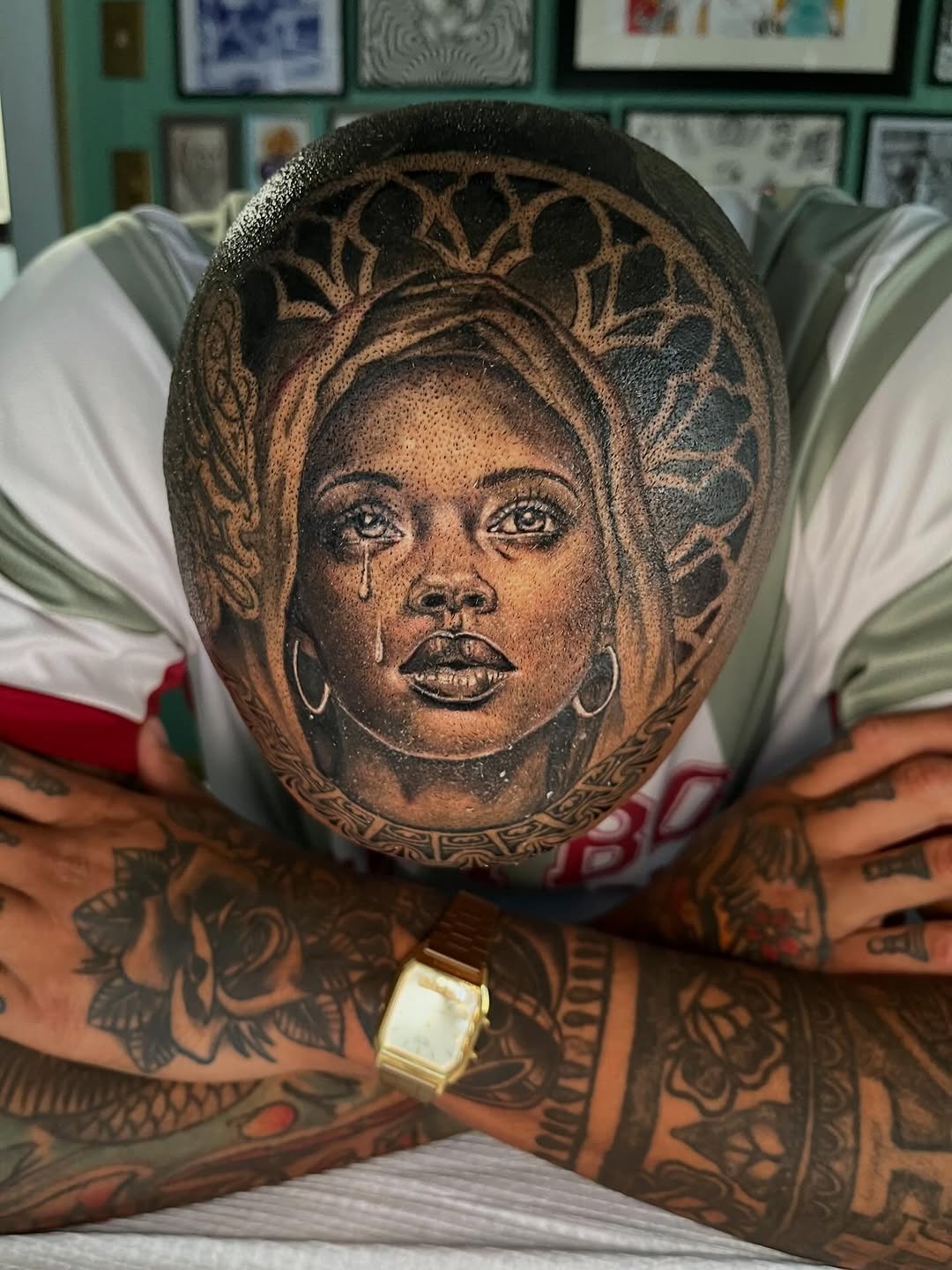 Tattoo by @sayanatattoos — realism, black_and_grey