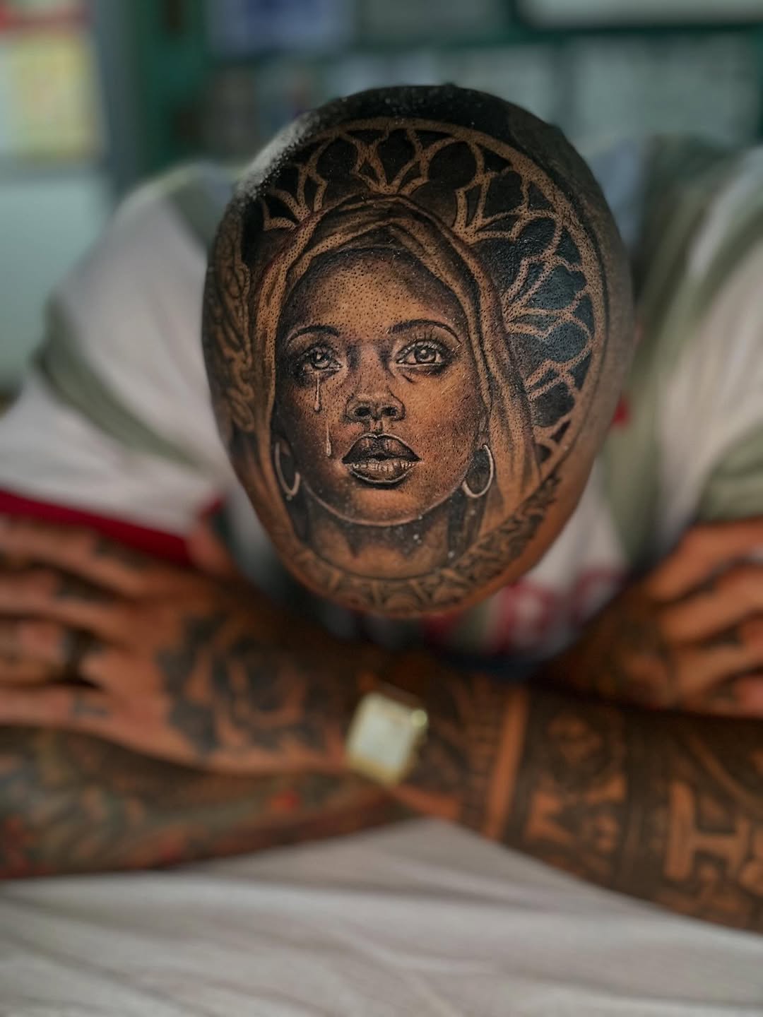 Tattoo by @sayanatattoos — realism, black_and_grey