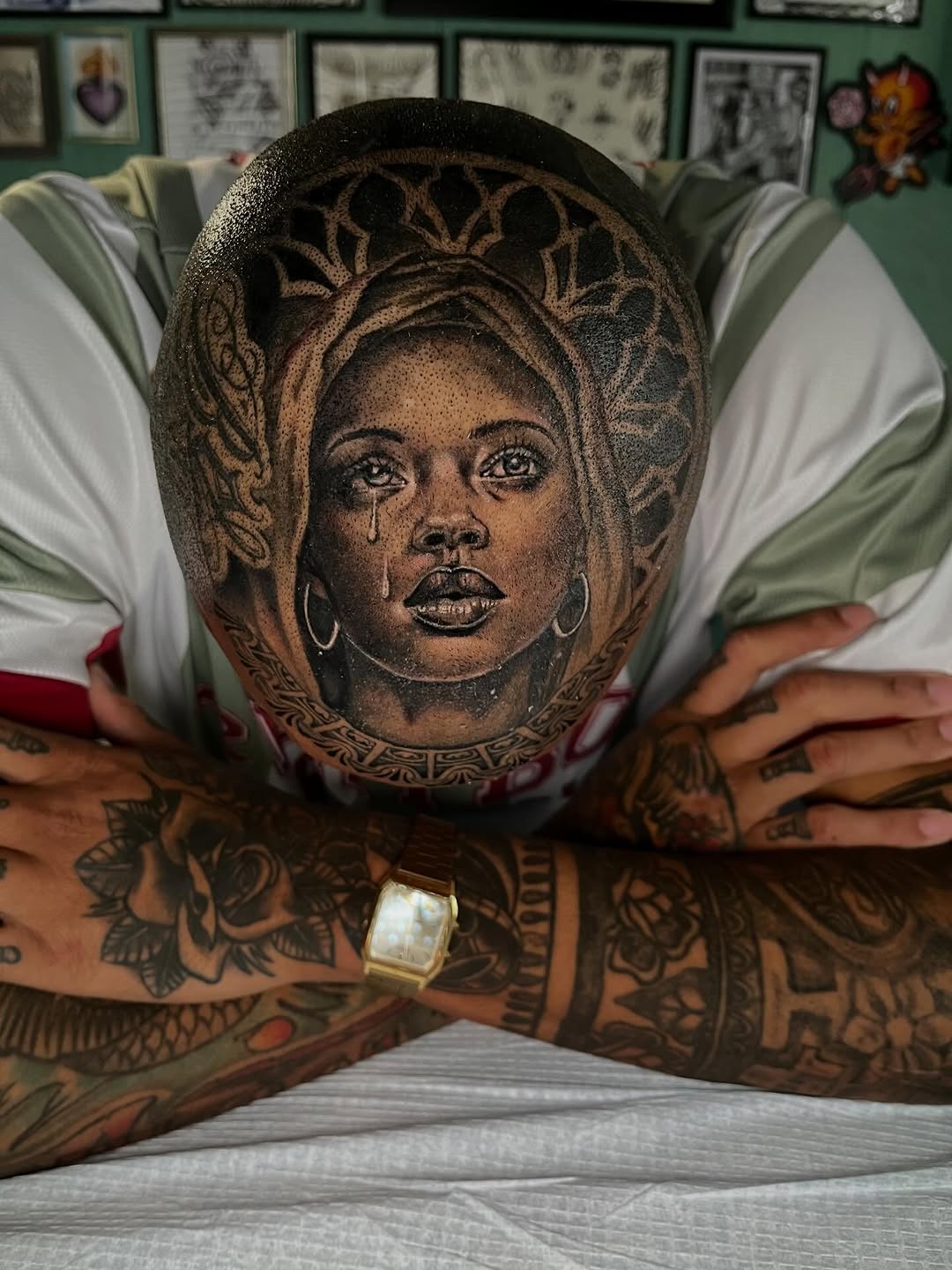 Tattoo by @sayanatattoos — realism, black_and_grey