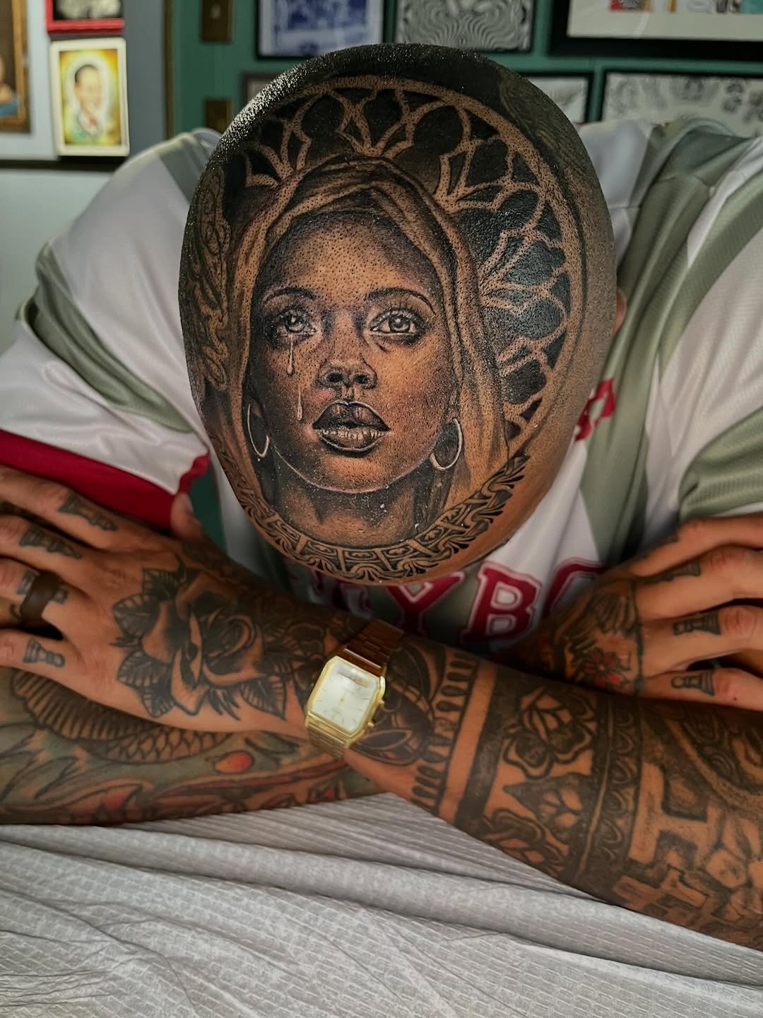 Tattoo by @sayanatattoos — realism, black_and_grey
