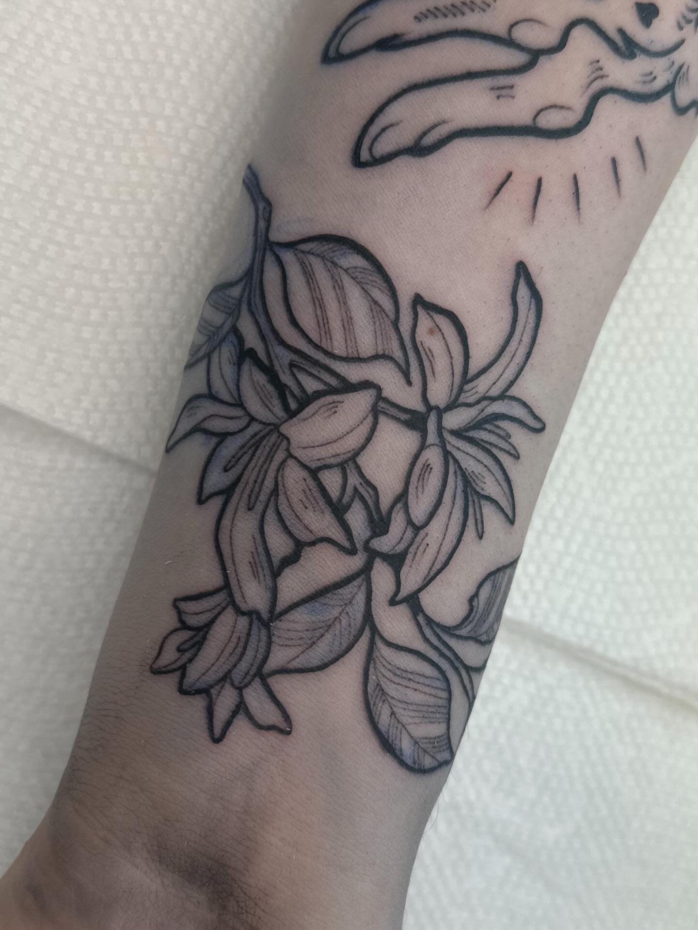 Tattoo by @hyenainks — black_and_grey