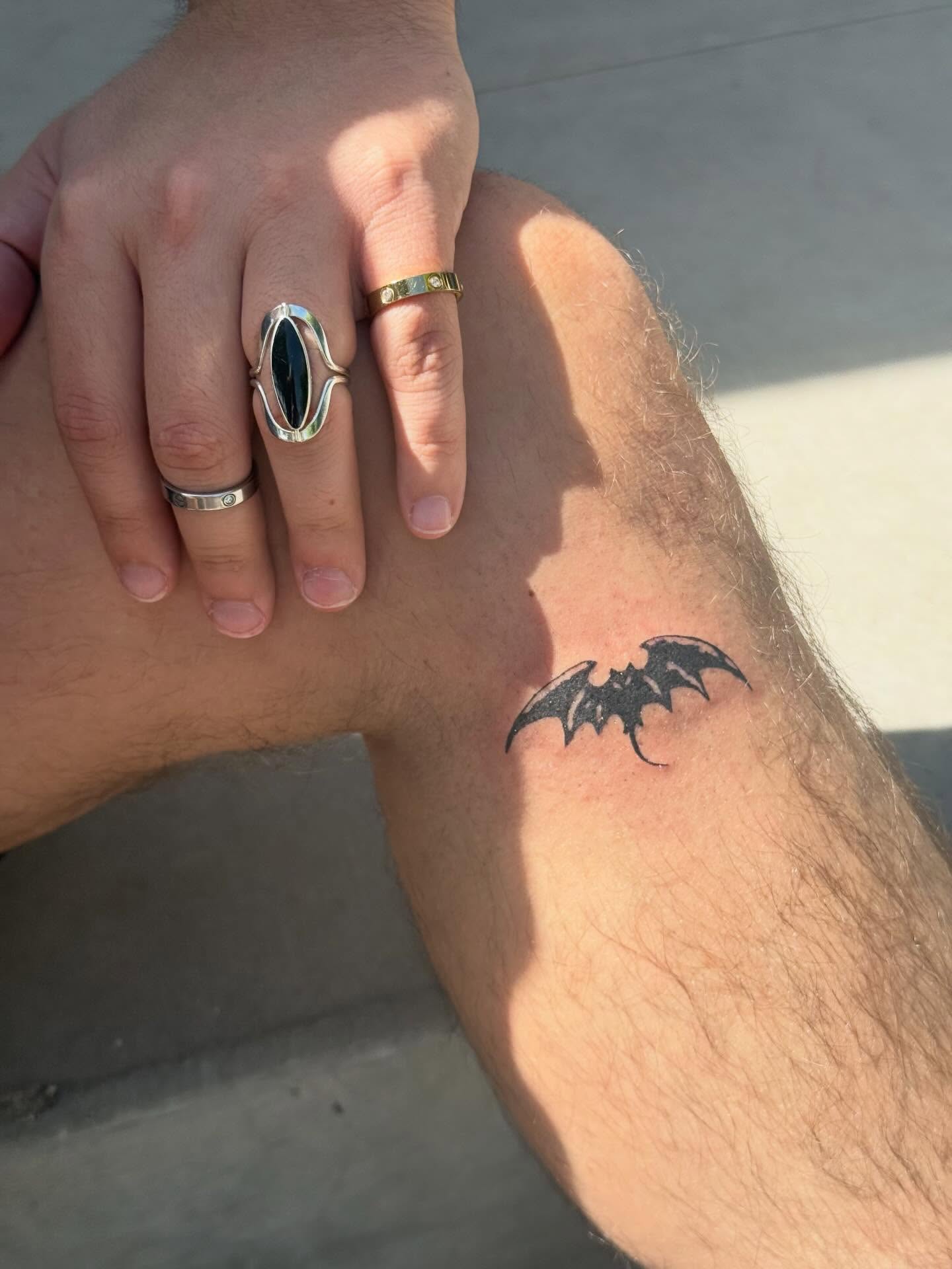 Bat black and grey tattoo on the forearm by TATTOO & PIERCING ARTIST ₊˚⊹ ᰔ