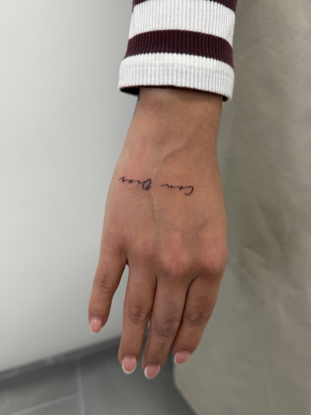 Tattoo by @inkedxalex — lettering_script, fine_line