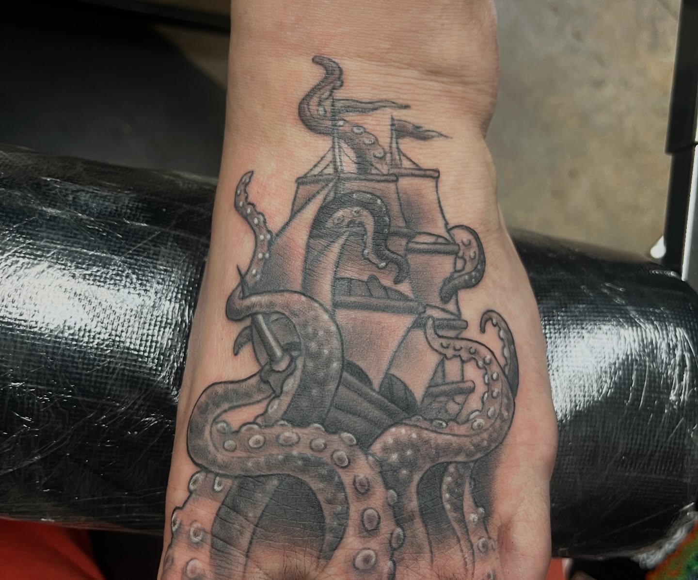Tattoo by @birdy_tattoos — black_and_grey, realism