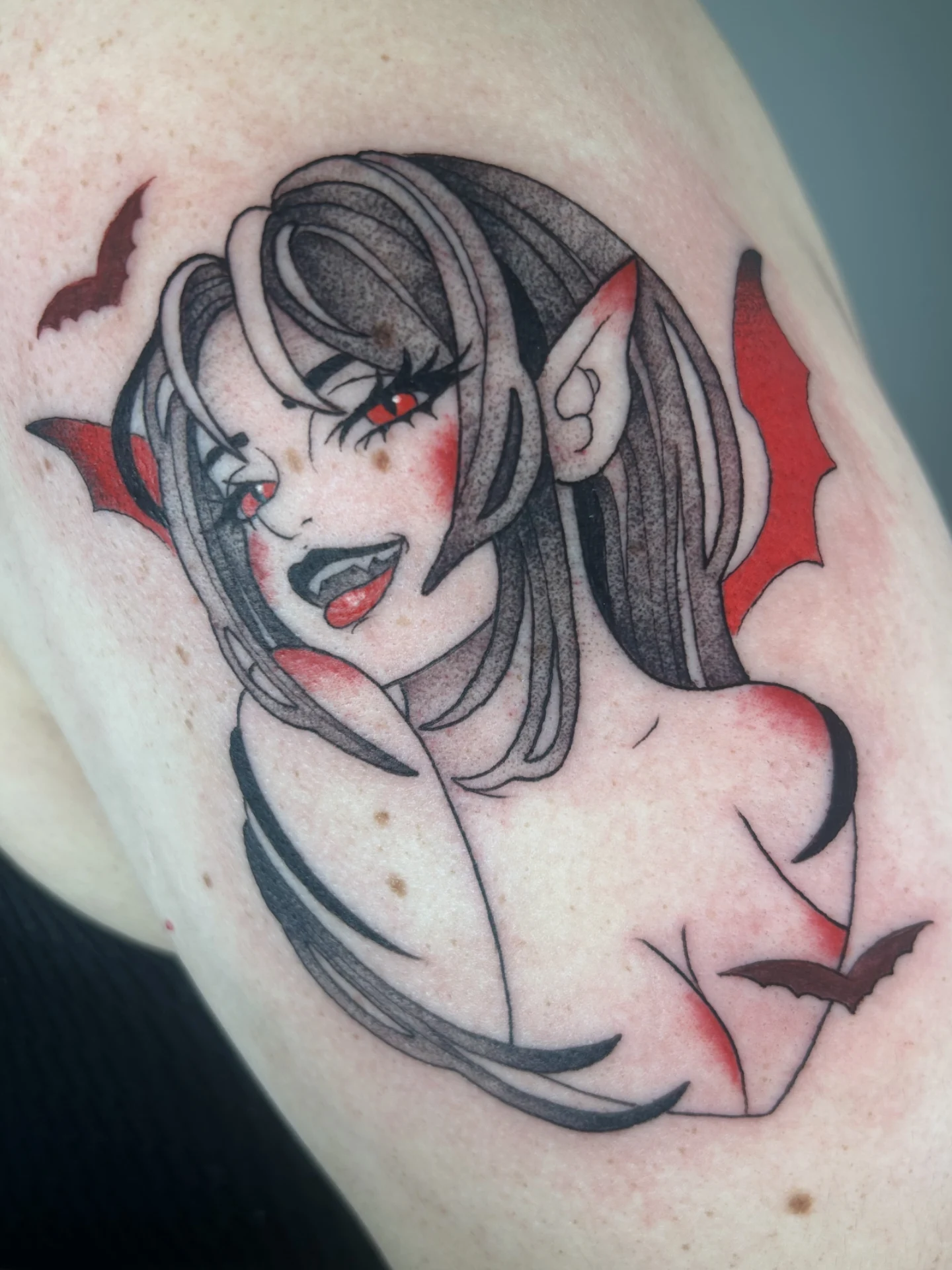 Tattoo by @chloemarietattoos โ american_traditional, dotwork