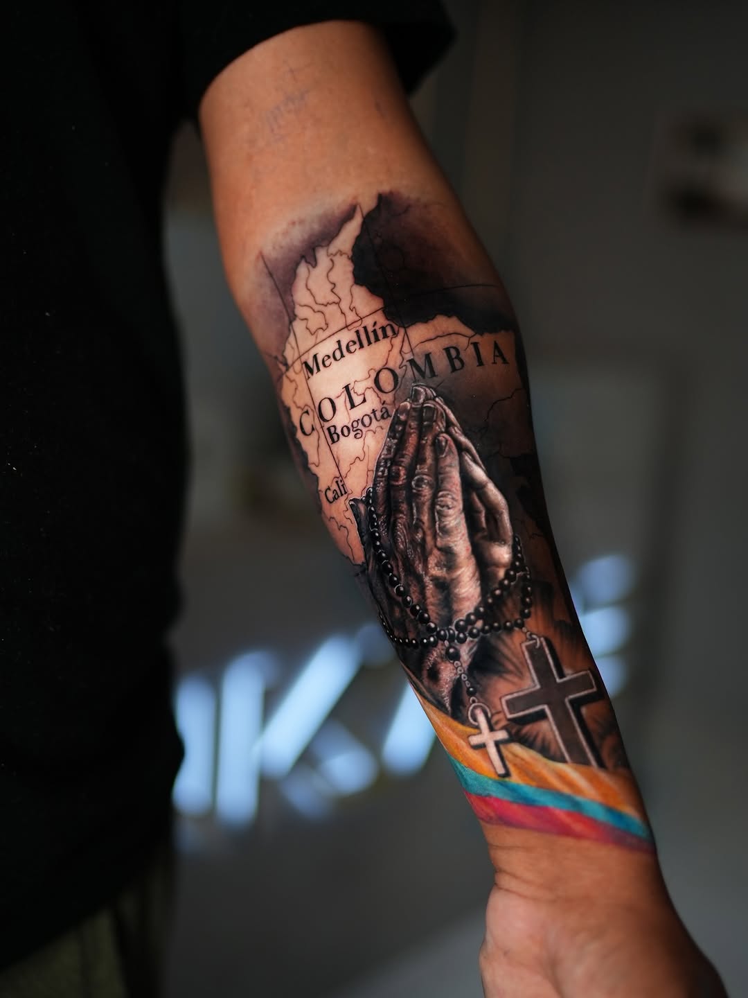 Chicano tattoo on the forearm by Alberto M
