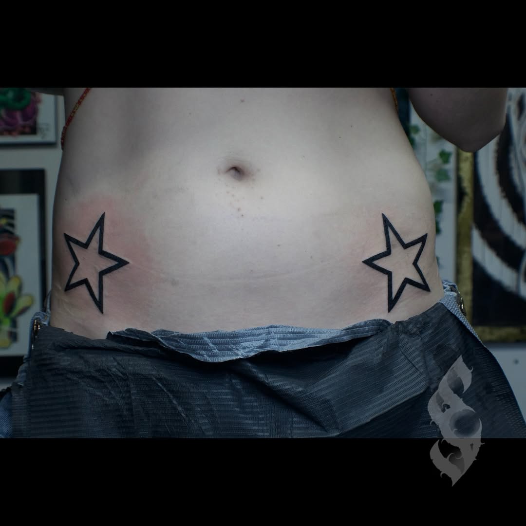 Tattoo by @stampflytattoos — blackwork
