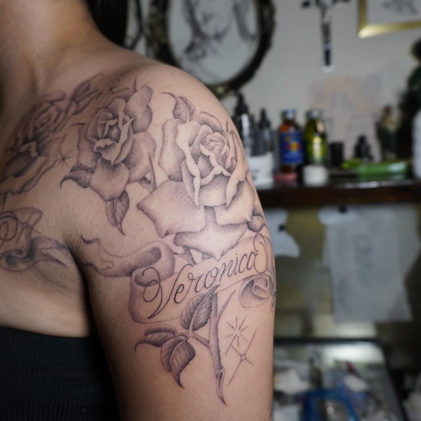 Tattoo by @adrian__tattoos — black_and_grey