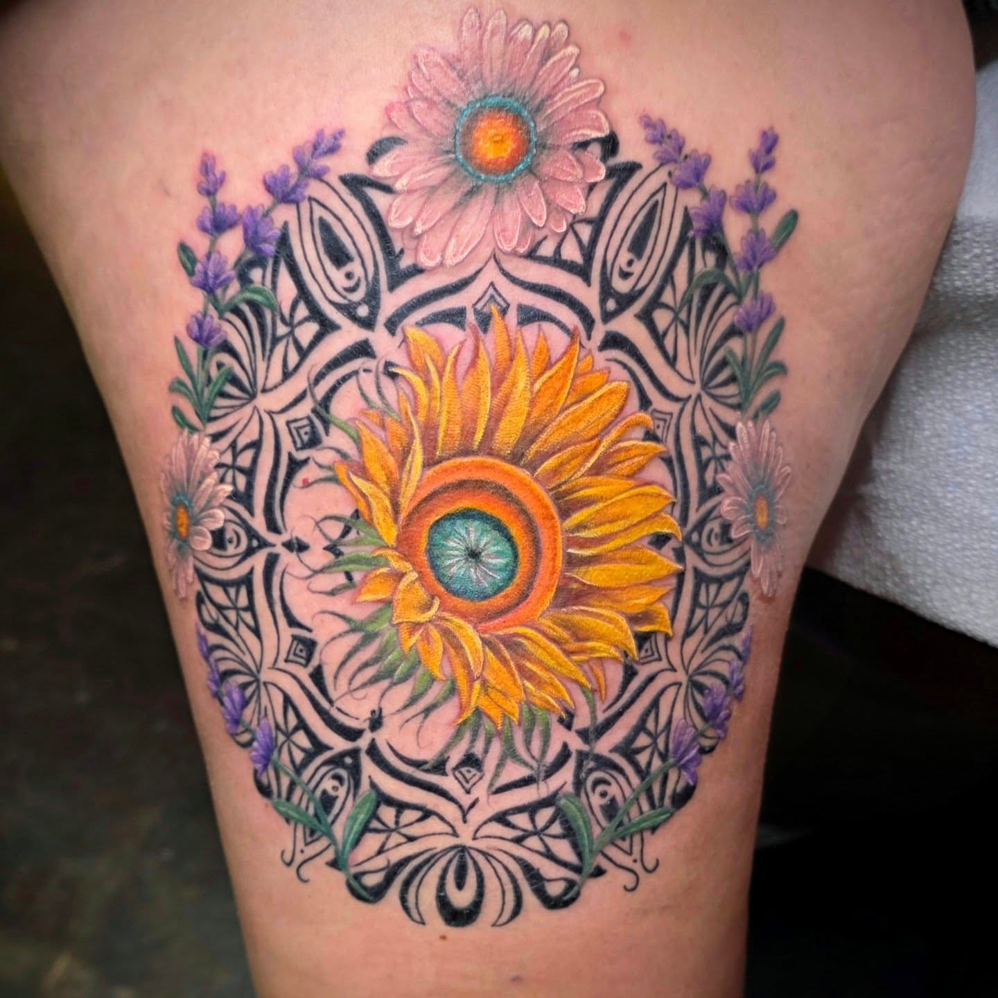 Tattoo by @girlroni — realism, geometric