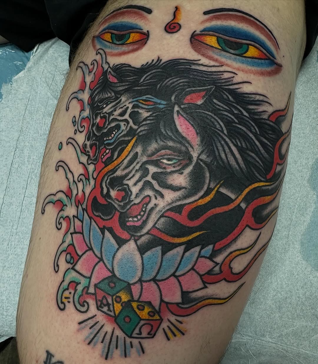 Tattoo by @devinspenny — american_traditional, neo_traditional