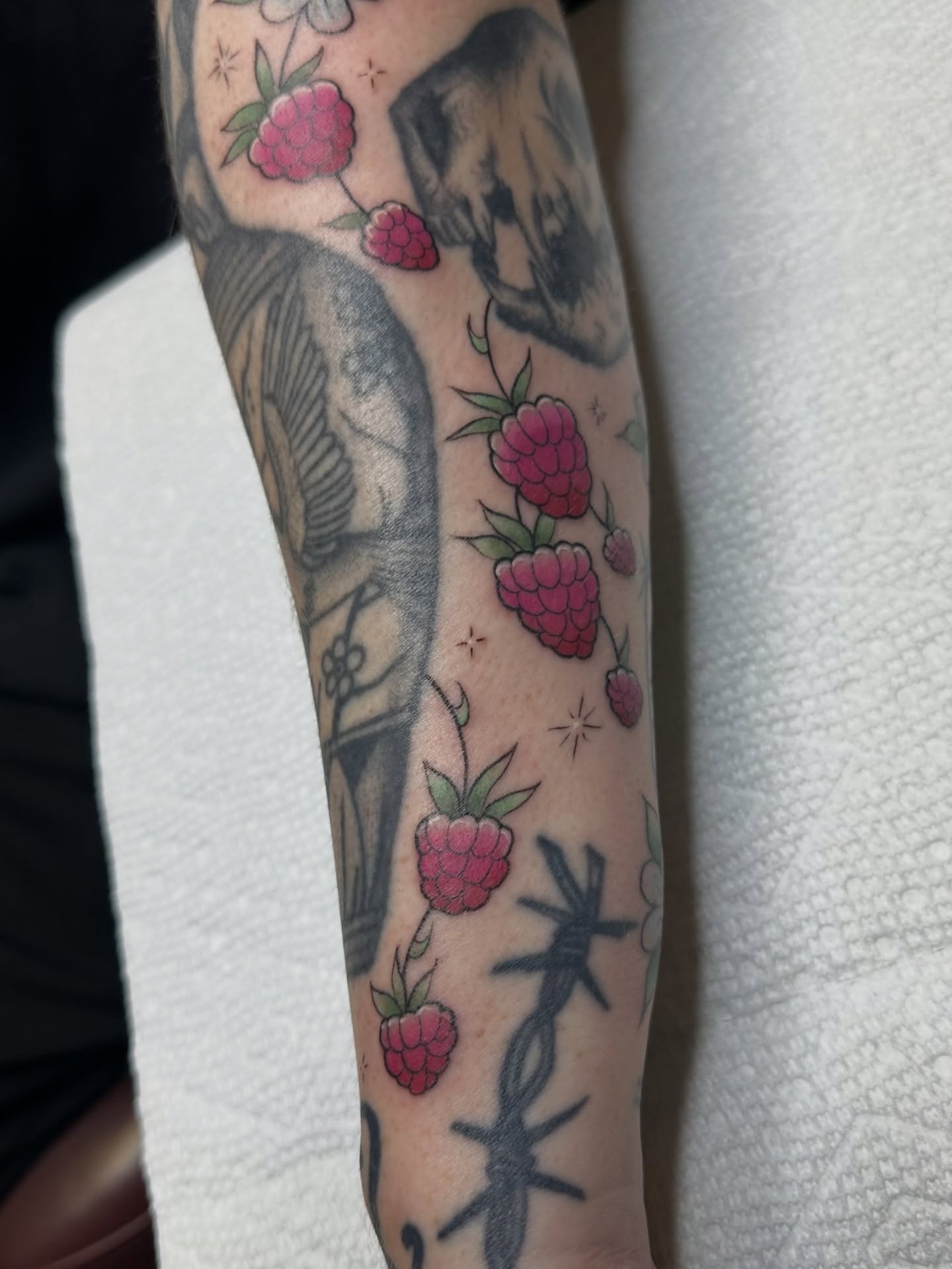 Tattoo by @tiffany.btattoos — american_traditional, trash_polka