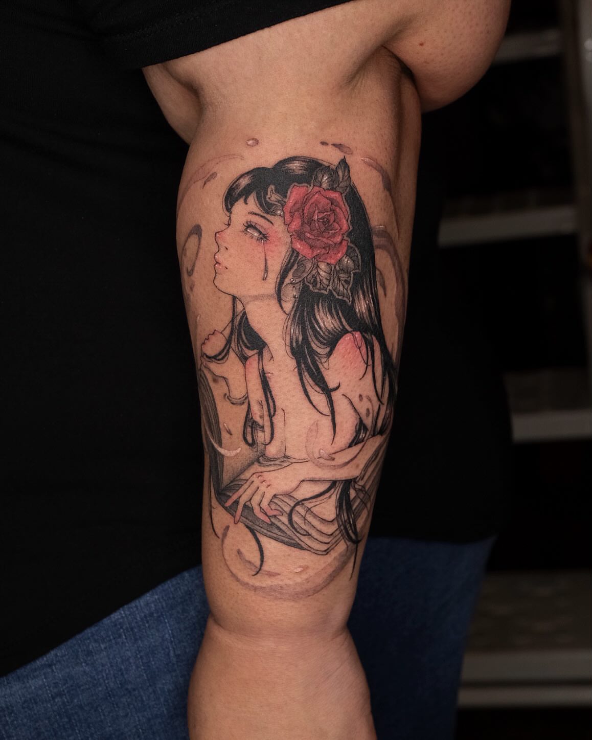 Tattoo by @misaxinks — realism, anime