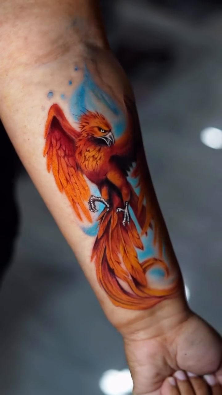 Phoenix realism tattoo by Charlotte Tattoo Artist