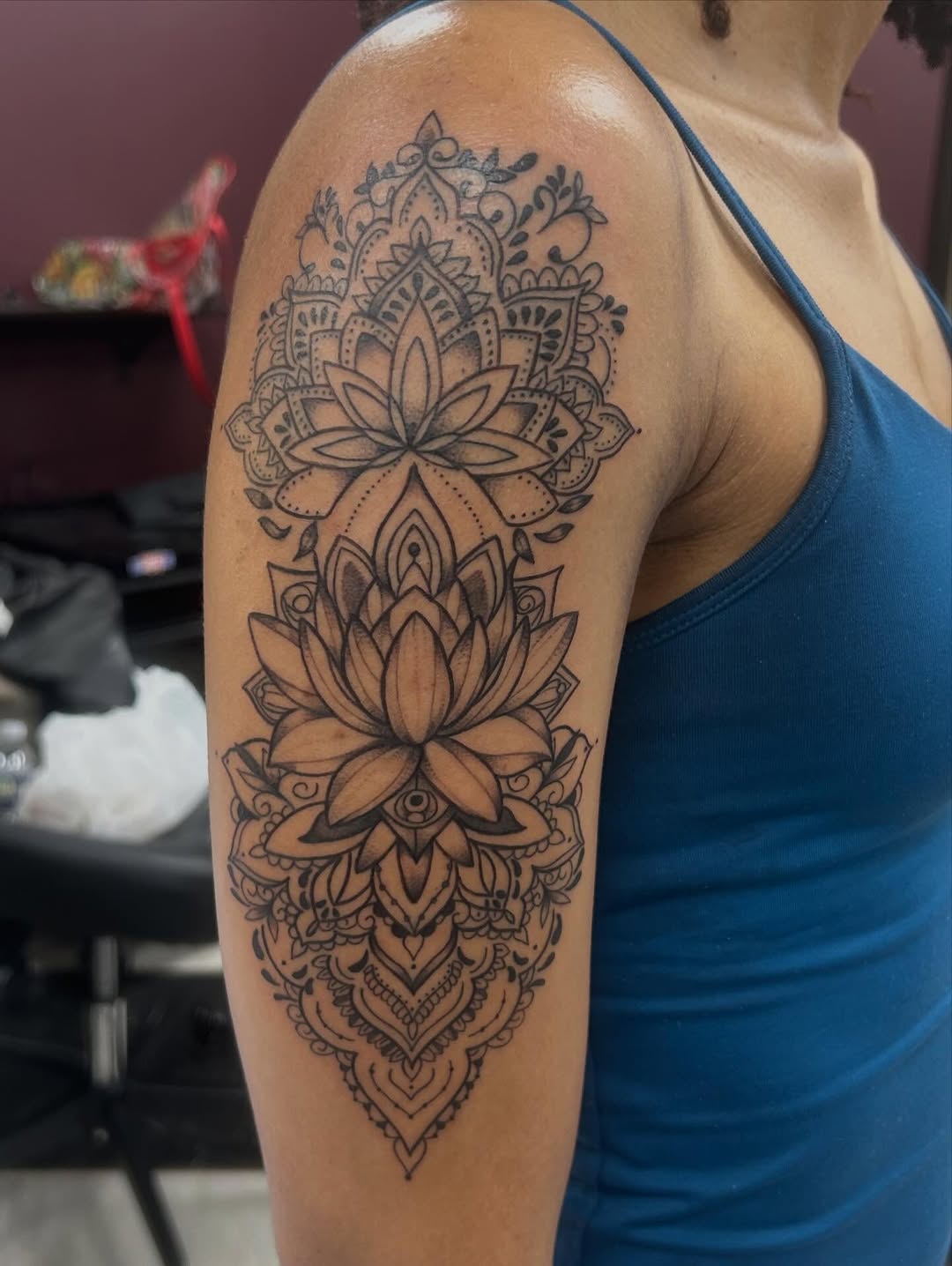 Tattoo by @inkbykells — ornamental, dotwork