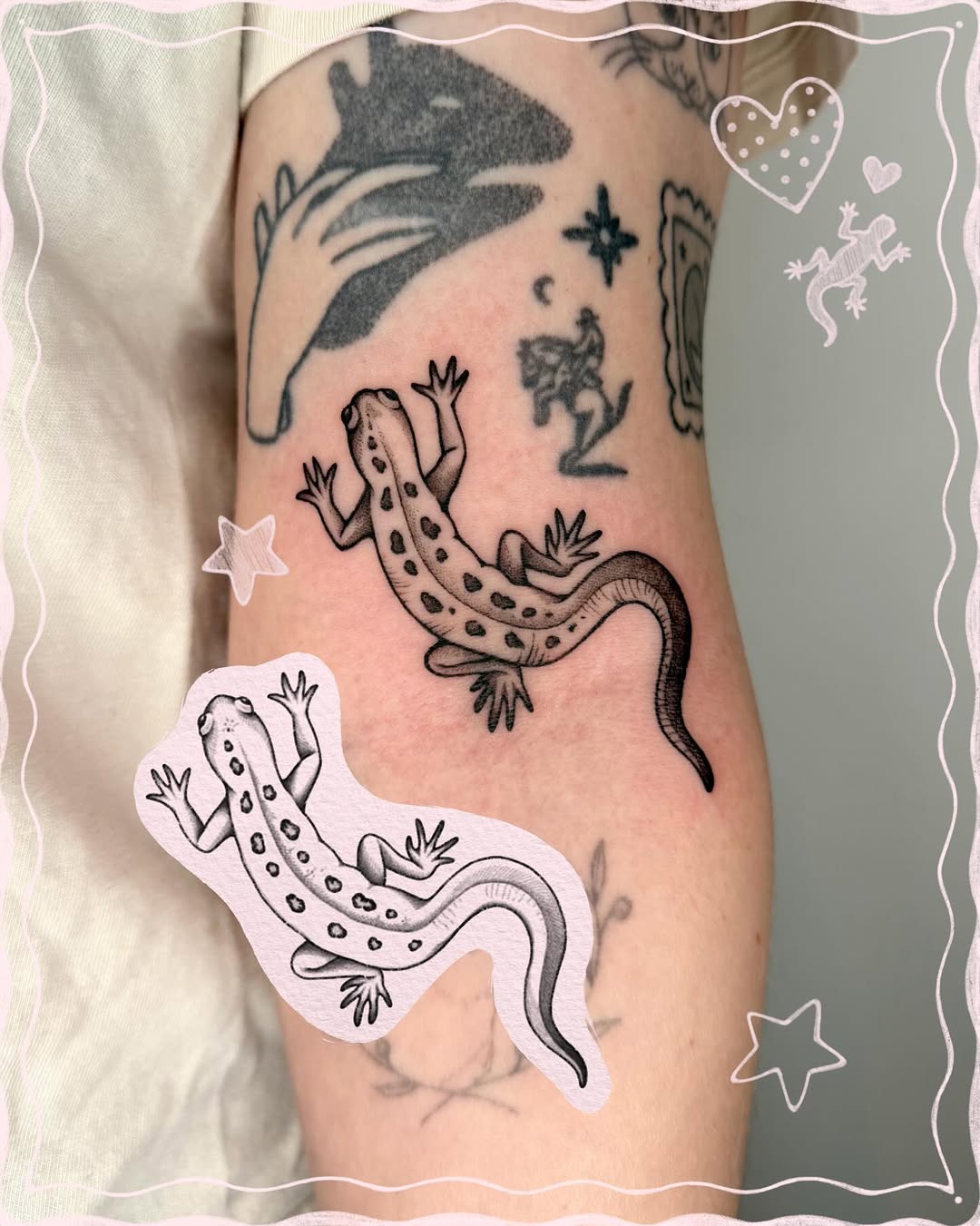 Tattoo by @artby_avarose — dotwork, black_and_grey
