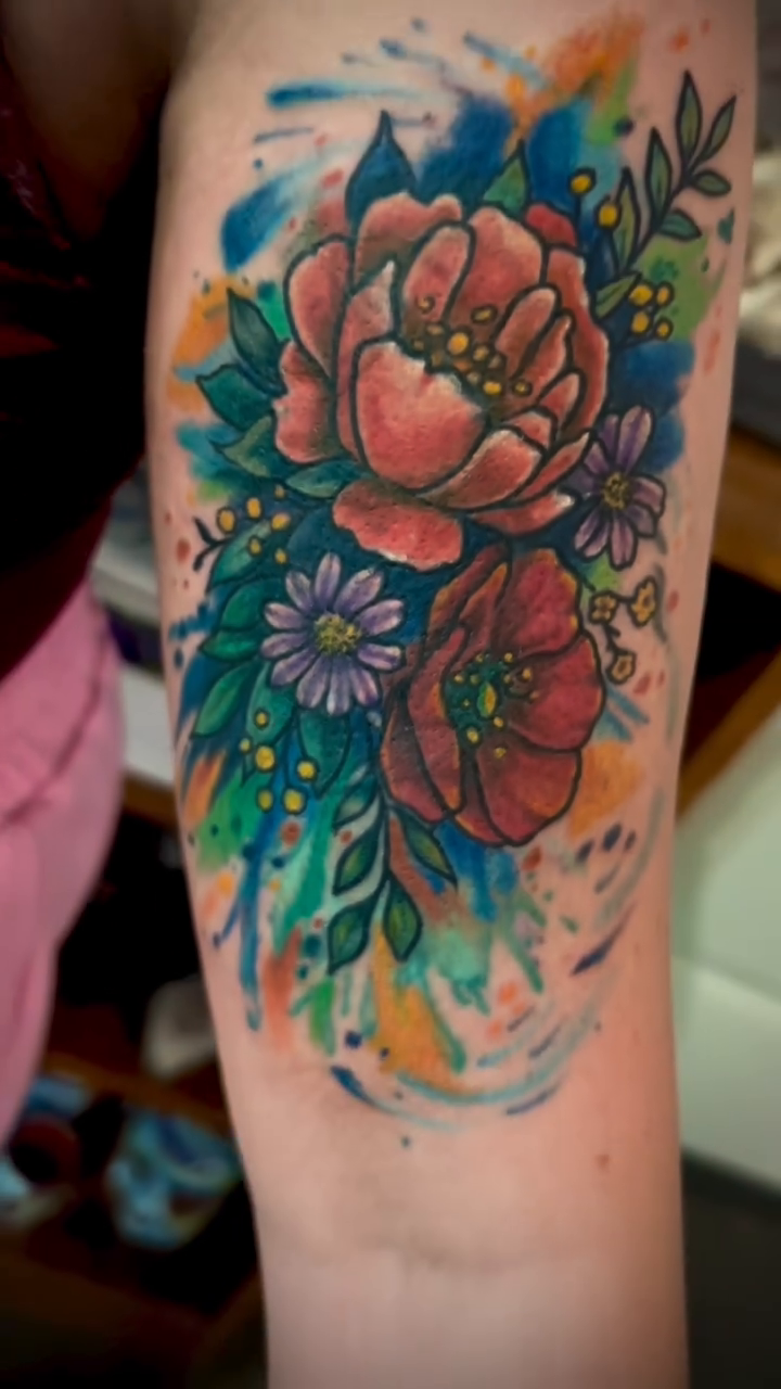 Tattoo by @fridaynighttattoos — watercolor, neo_traditional
