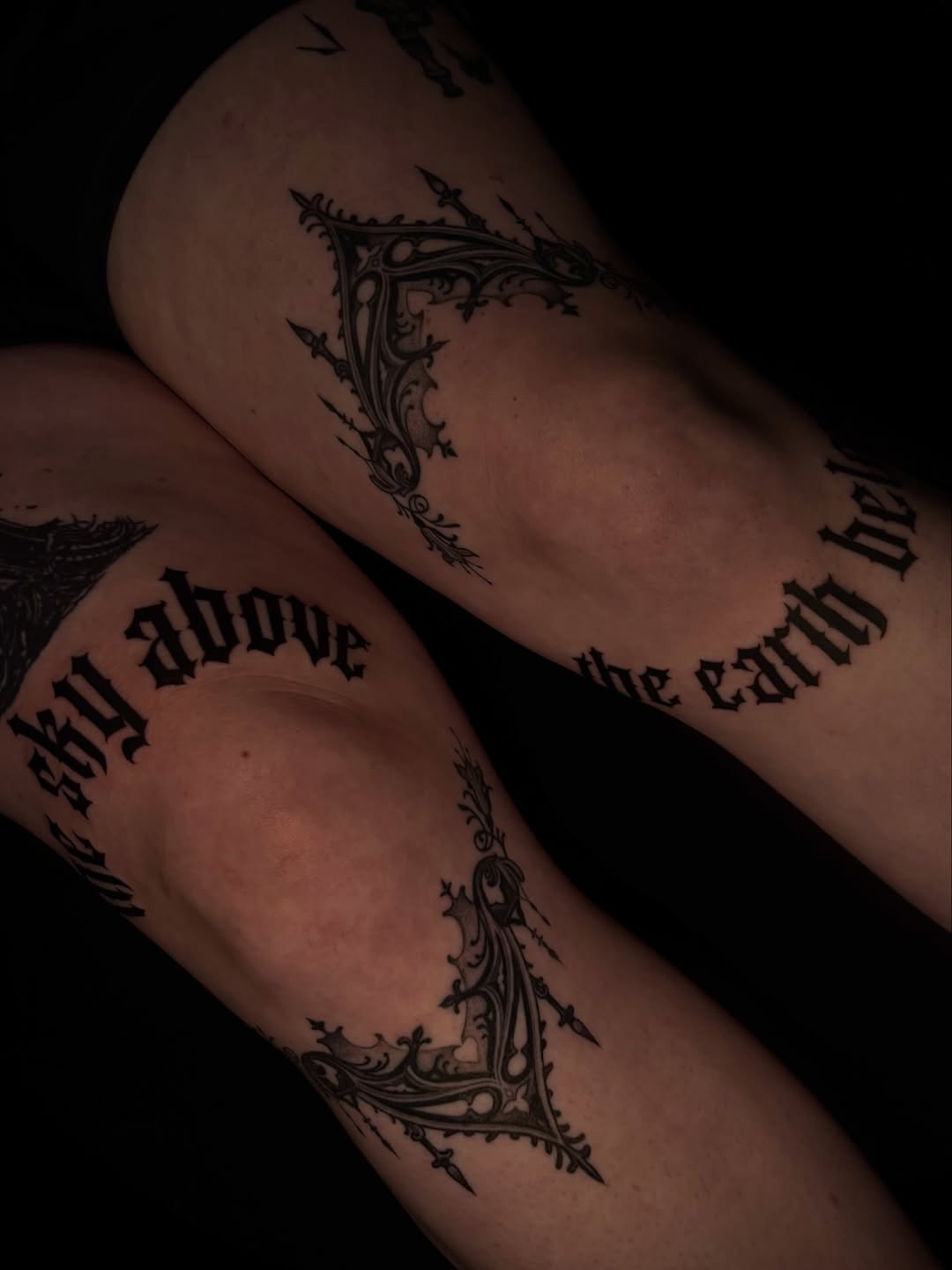 Tattoo by @tattoosbymarcy — lettering_script, ornamental