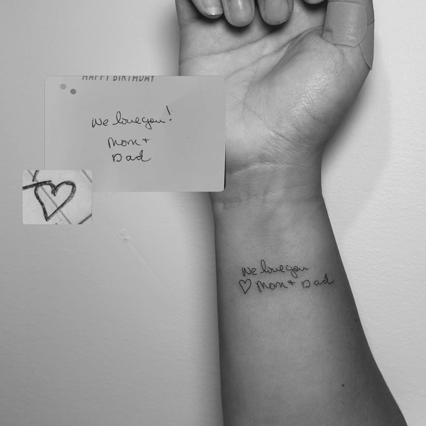 We love you lettering script tattoo on the forearm by Jessica, Cheektowaga, New York