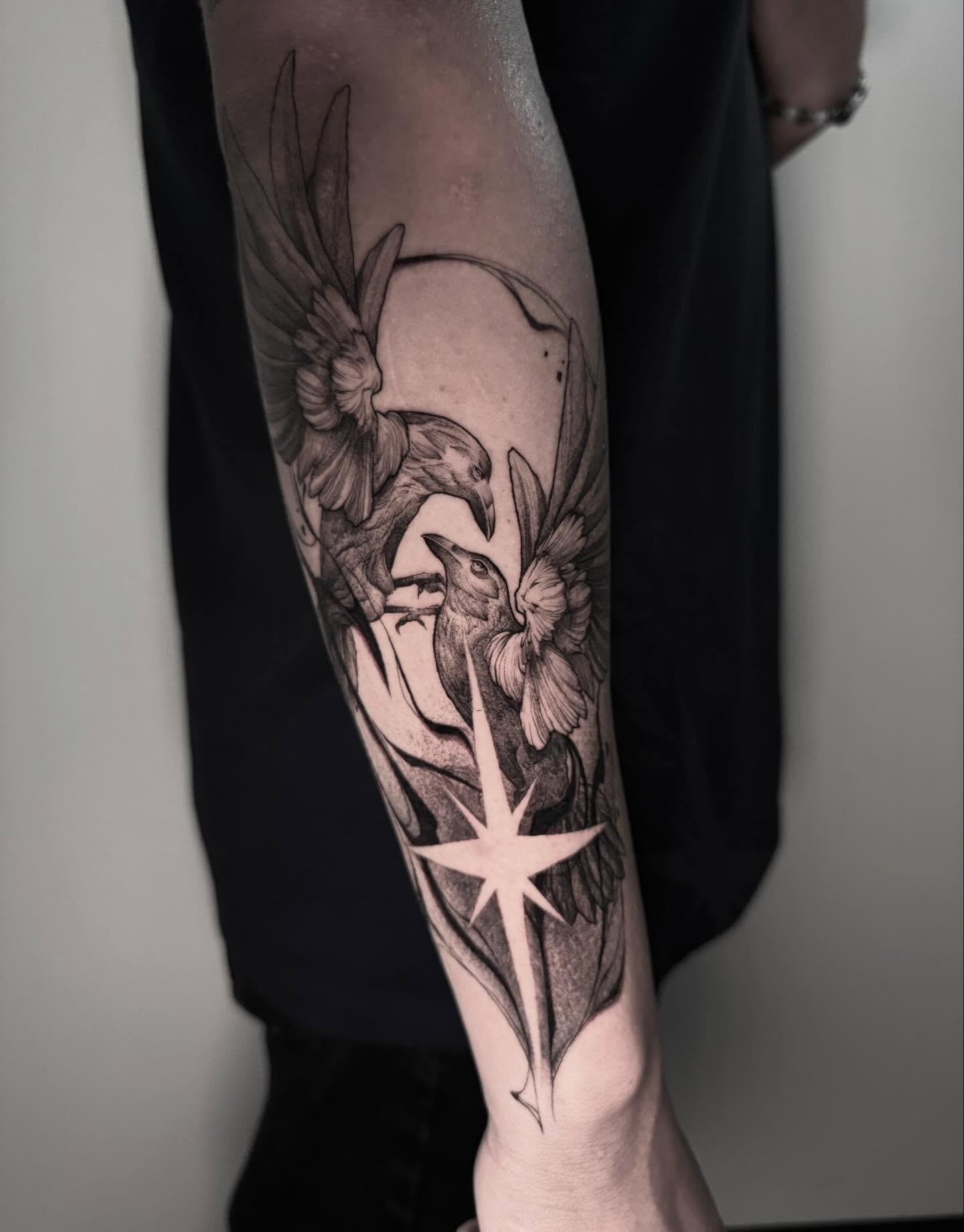 Tattoo by @hellishxtattoos โ black_and_grey, realism