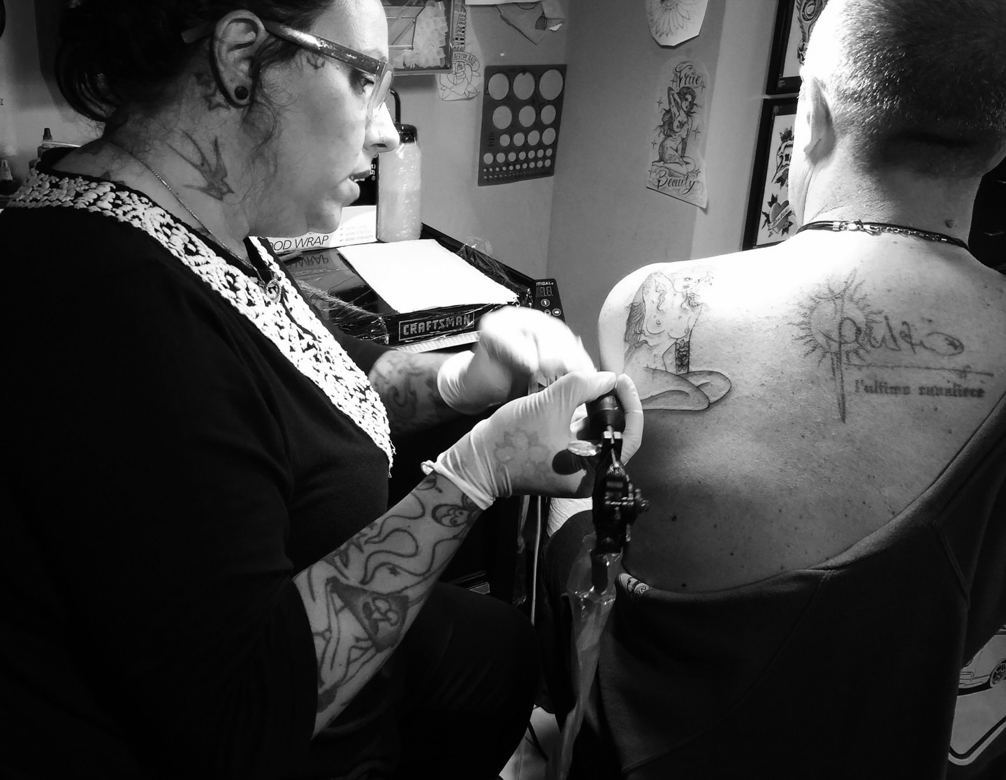 Tattoo by @misselviatattoo β black_and_grey