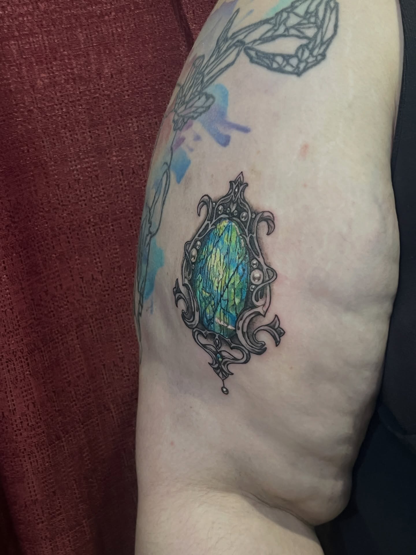 Tattoo by @battlekatgalactica — geometric, watercolor