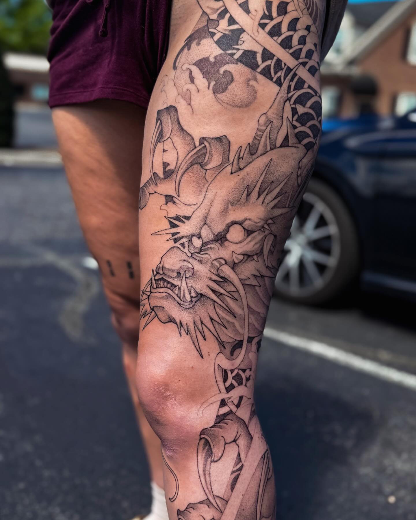 Dragon realism tattoo on the forearm by 𝔍𝔞𝔯𝔢𝔡 𝔞𝔩𝔩𝔢𝔫