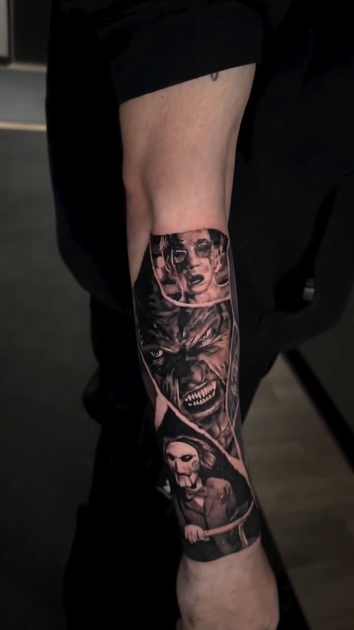 Horror movie characters realism tattoo by ๐๐๐๐ ๐๐๐๐