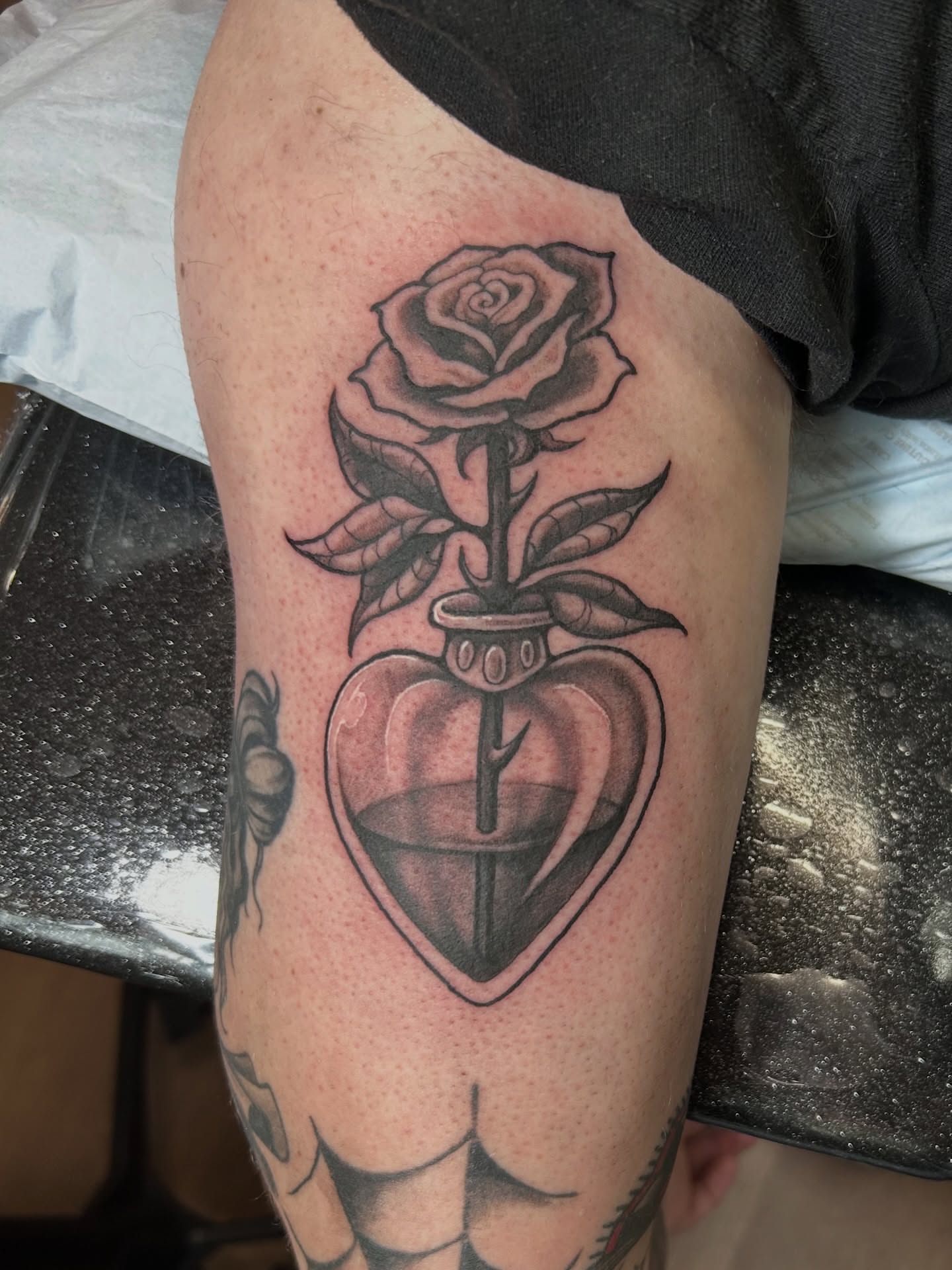Tattoo by @ren.nation.tattoos — black_and_grey