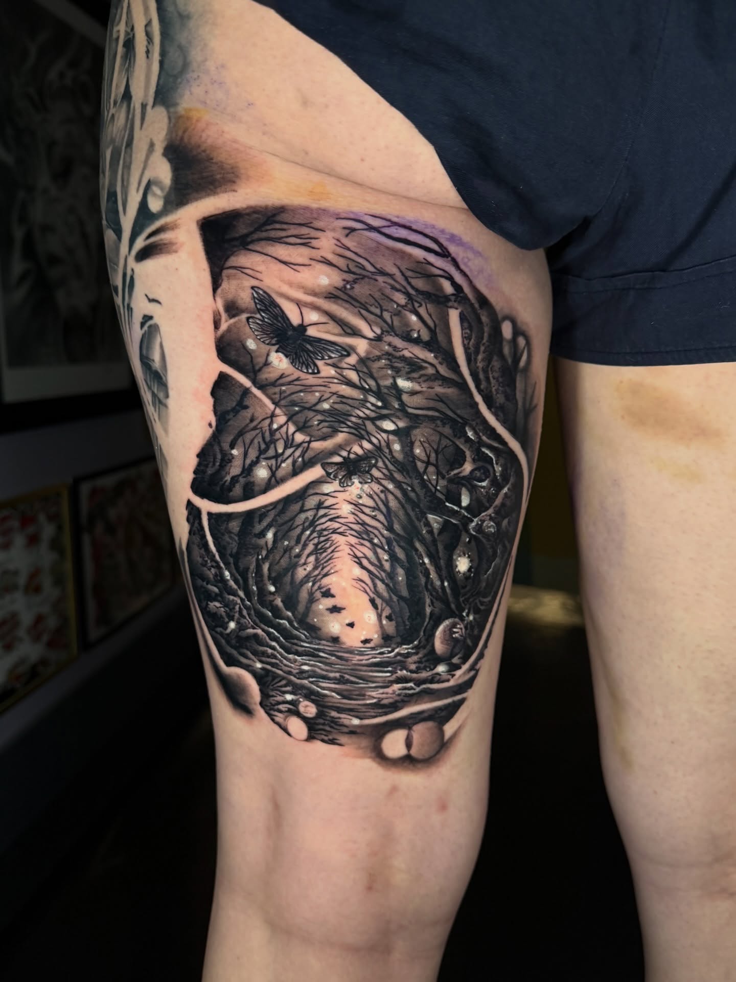 Nest dotwork tattoo on the forearm by Jeffrey M Zalesak